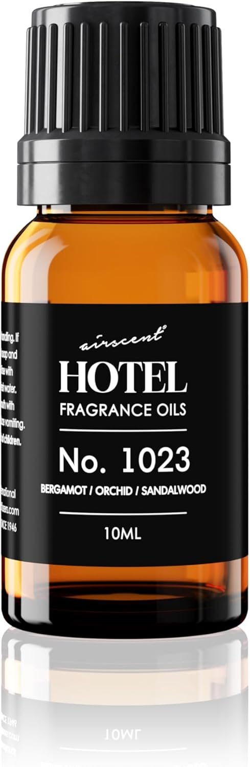 AirScent Hotel Diffuser Oil No. 1023 – Baccarat Hotel Inspired – 10 mL | Bergamot Orchid Sandalwood – Premium Fragrance Oil for Ultrasonic and Waterless Diffusers and Crafting – 0.34 fl oz Bottle