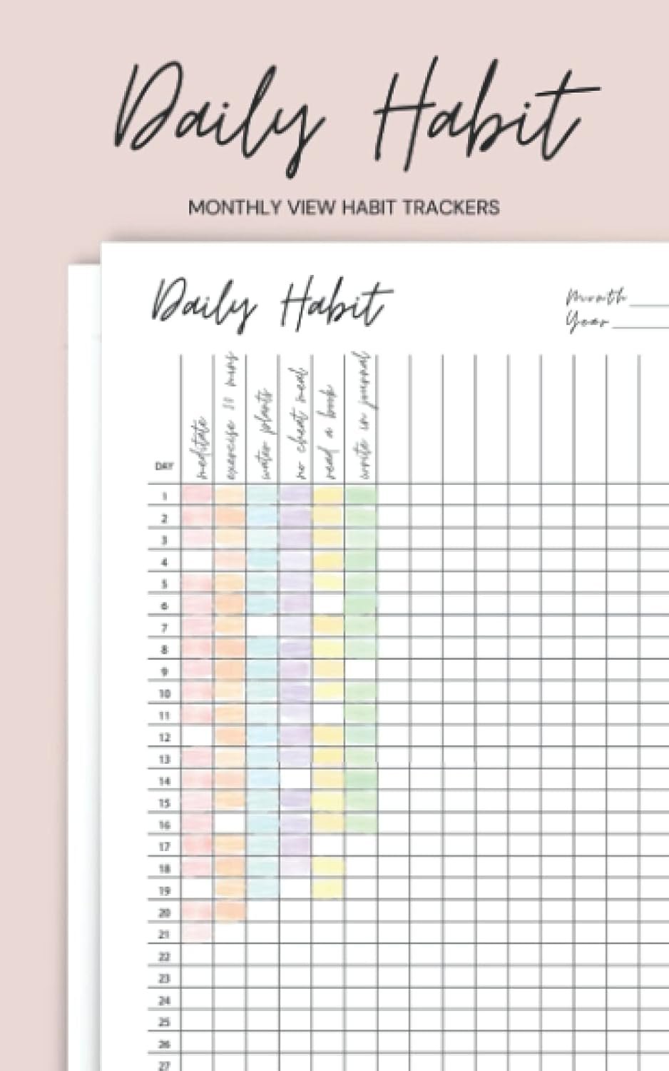 Daily Habit Tracker: Habit Tracking Notebook | One Month to a Page | Set Goals and Log to Build Good Habits on a Routine Basis with This Inspirational Productivity Journal | Small