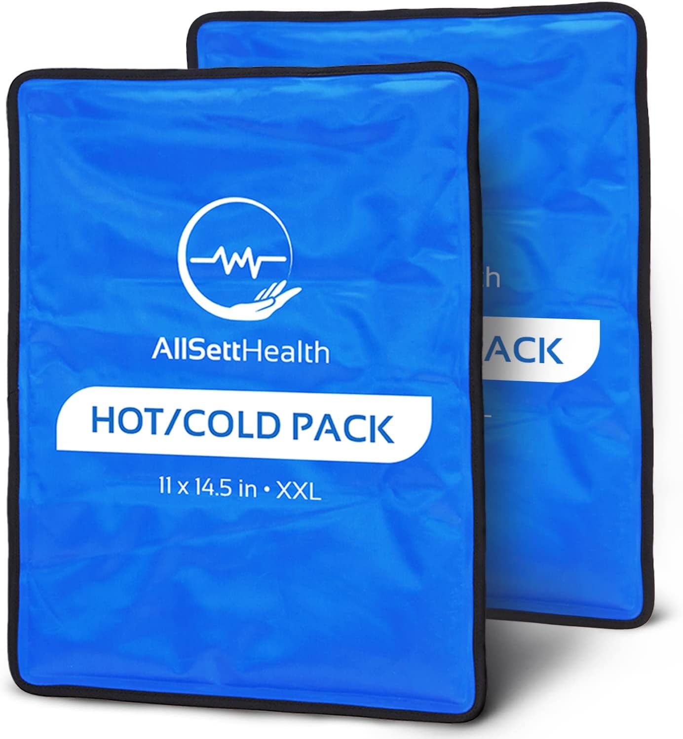 Reusable Ice Packs for Injuries Reusable | 11″x 14.5″- 2 Pack XL | Hot & Cold Pack | Large Ice Pack for Back Pain Relief, Flexible When Frozen | Cold Compress for Back, Knee, and Shoulder Injuries | XL Ice Pack Stays Cool Longer, Double-Sealed Leak-Proof, Relief for Knee, Hip and Shoulder