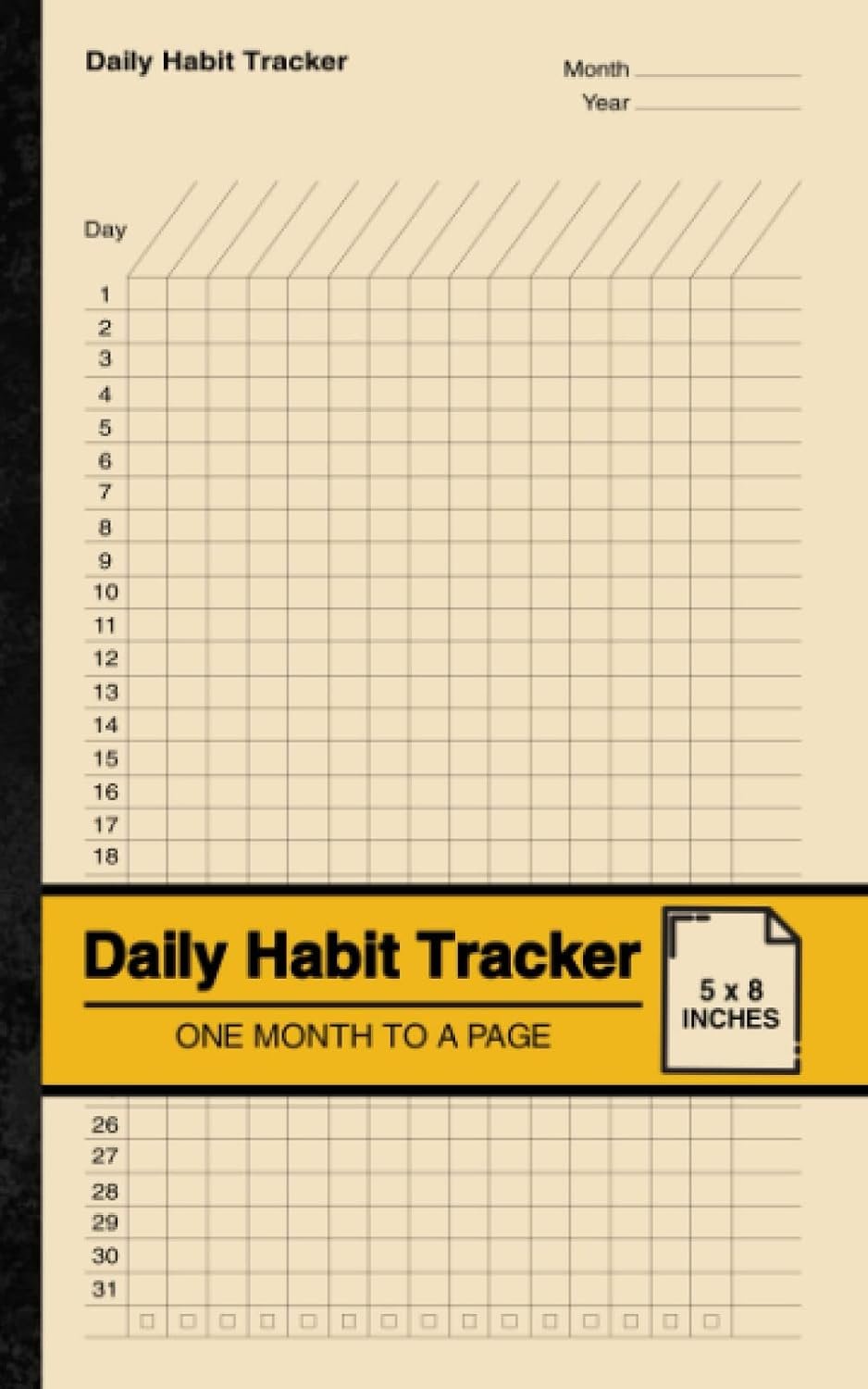Daily Habit Tracker: Habit Tracking Notebook | One Month to a Page | Small