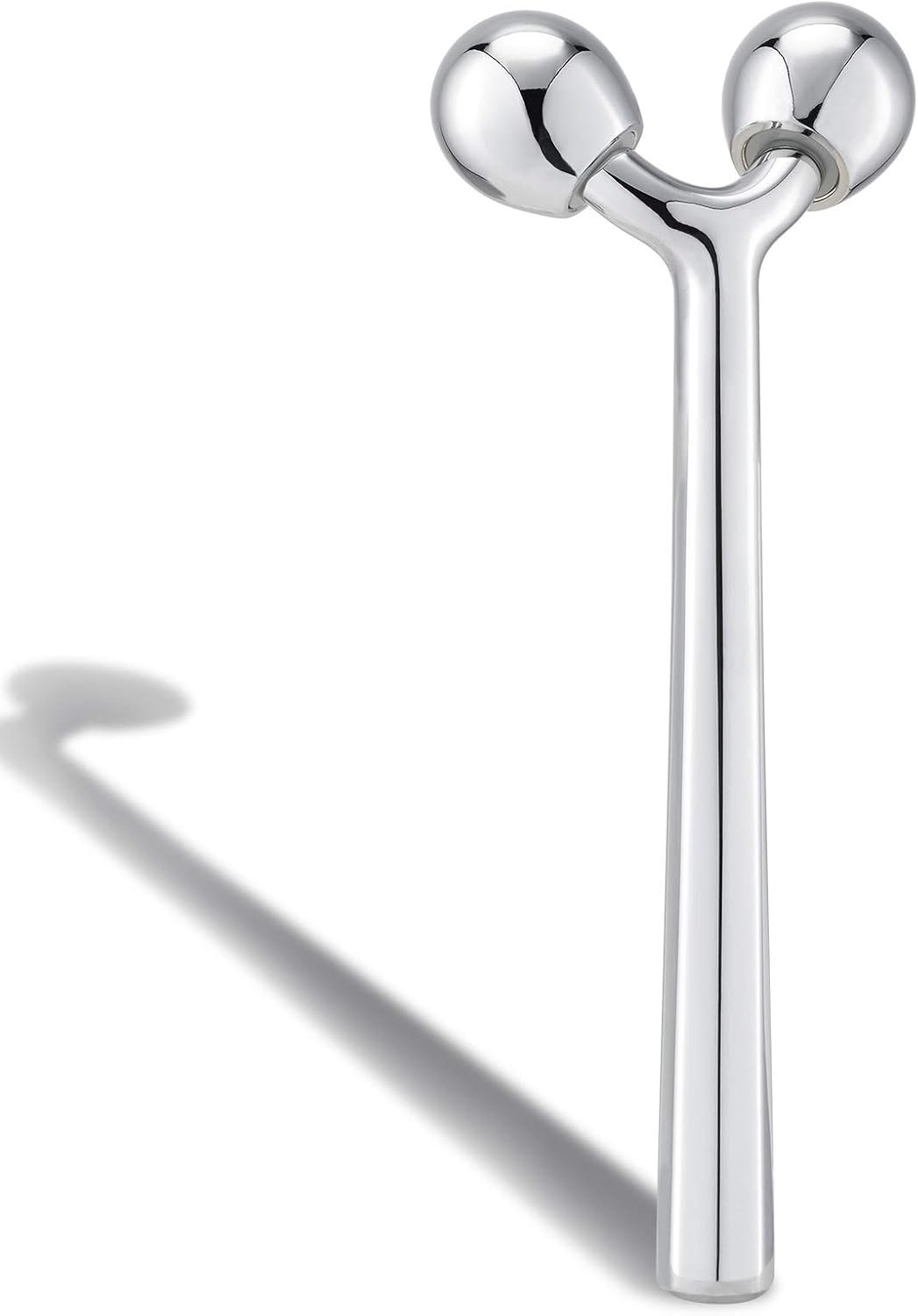 Tekson Faical Roller Massager, 3D Metal Face Massage Tool for Reduce Puffiness, Remove Eye Wrinkles, Face Lift, Increase Firmness, Anti-Aging, Skin Tightening (Zinc Alloy) | Ice roller lymphatic drainage, stainless steel, 2 ball, for jawline, eye & nose,increase firmness, skin tightening