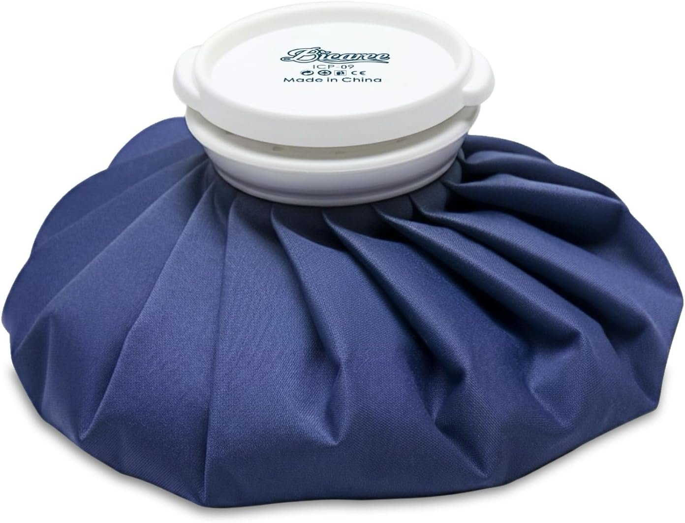 BICAREE Ice Pack for Injuries Reusable, Ice Bags Hot Water Bag for Hot & Cold Therapy and Pain Relief with Cover, No-Leak Elastic Breathable Ice Bag, Size 9″