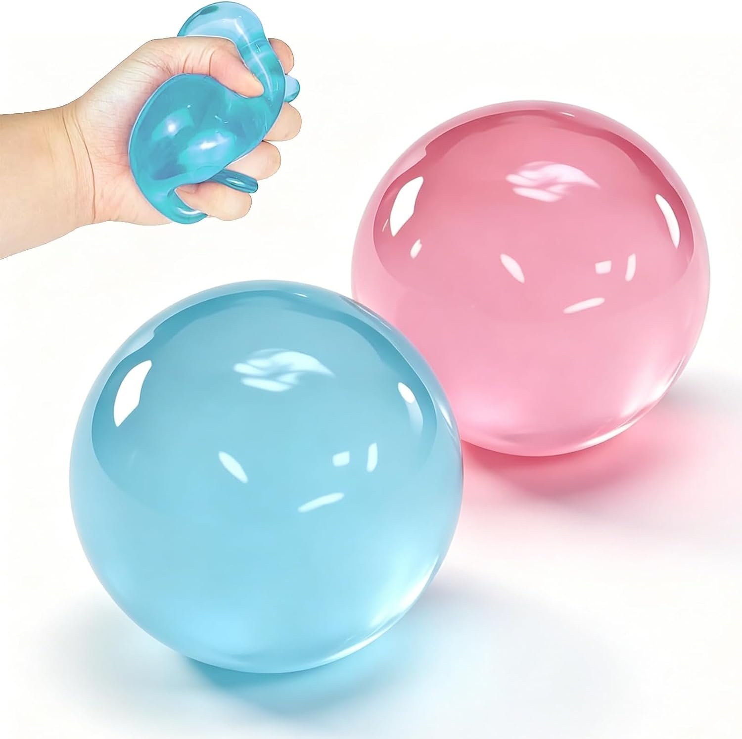 2 Packs Stress Round Squishy Fidget Toys, Slow Rising Stress Relief Stress Balls for Adults Anxiety Sensory Relief Squeeze Toy for Office Classroom Prizes Party Favors