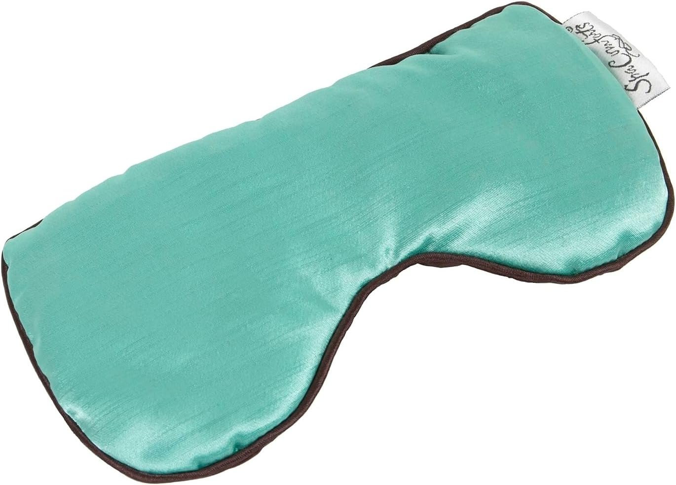 DreamTime Weighted Eye Pillow Mask, Rose Velvet, Microwave or Freeze, Washable, 9.5×4.5 in, for Sleep, Yoga, Meditation, Relaxation