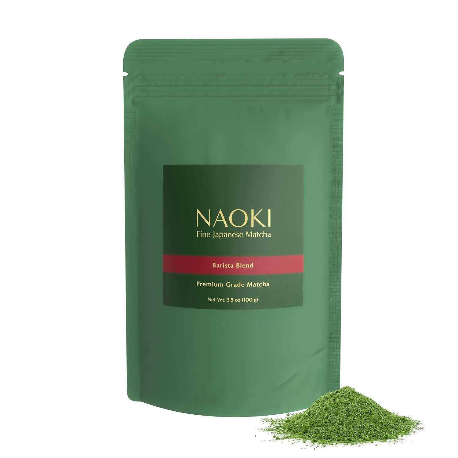 Naoki Matcha Barista Blend Premium Grade Matcha, 100g/3.5oz | Authentic Japanese First Harvest Matcha Green Tea Powder from Japan