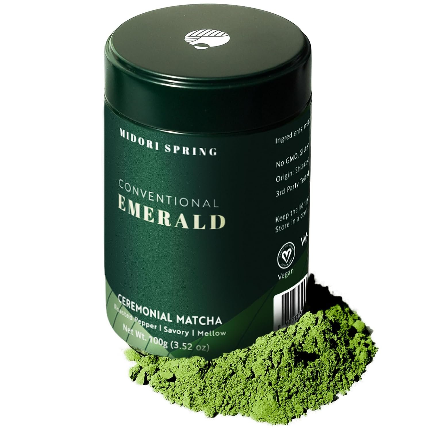 Midori Spring EMERALD – Ceremonial Matcha, Premium Conventional Japanese Matcha Powder 100g