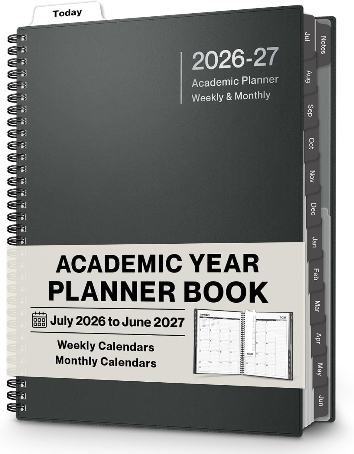 Dunwell 2026-2027 Planner 8.5×11, Weekly Monthly Academic Calendar