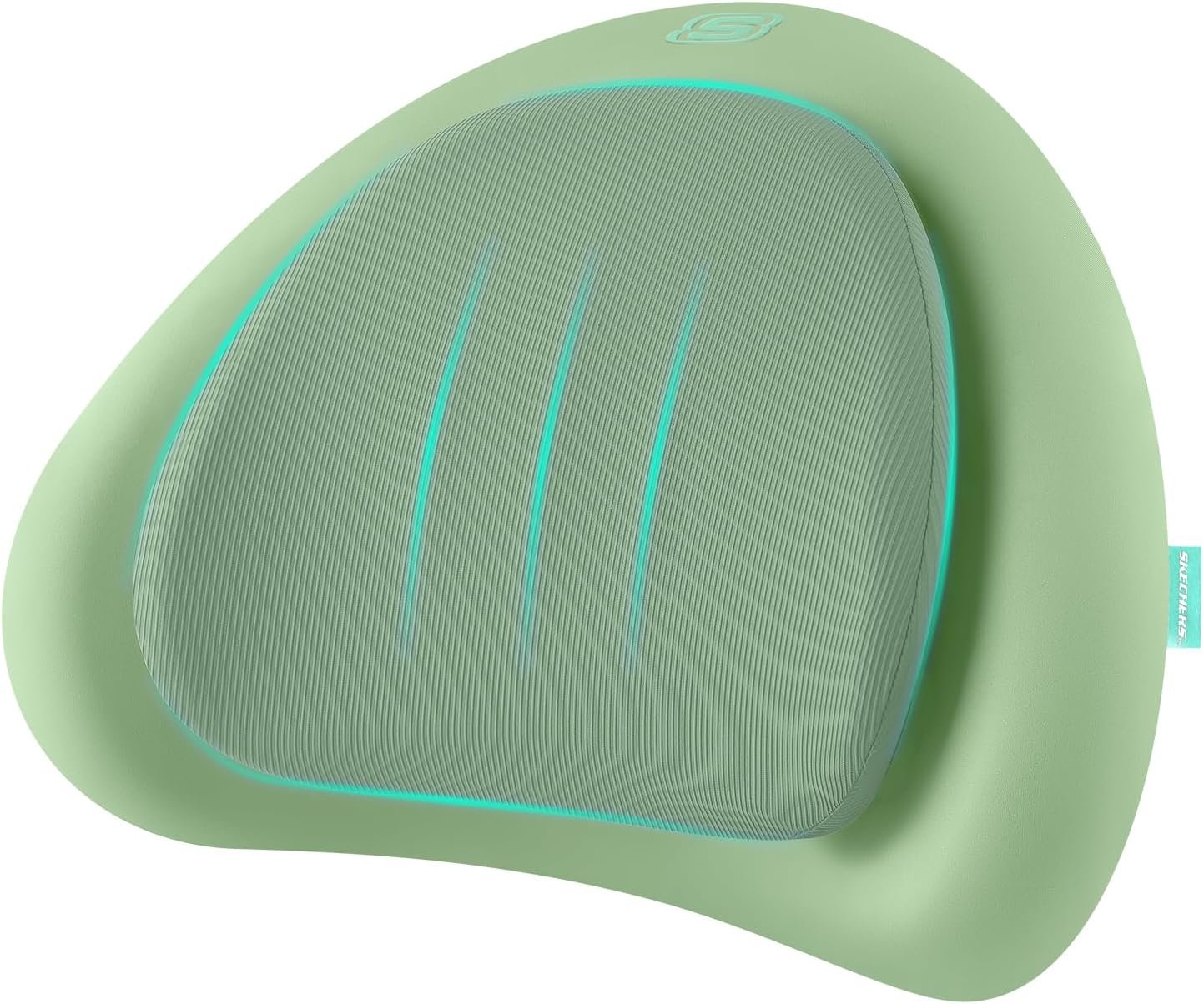 Skechers Lumbar Pillow Premium Memory Foam, Double-Layer-Office Chair Cushion for Tailbone Pain Relief,Butt Pillow for Office Chair,Car seat Cushion,Long Sitting Office Workers,and Car Drivers,Green