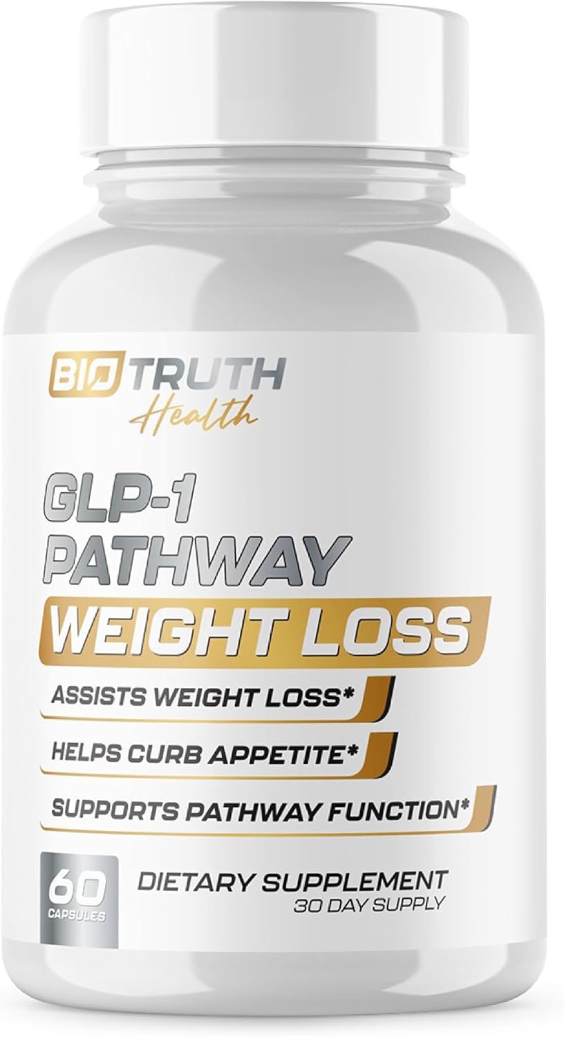 GLP-1 BioTruth Health | Assists Metabolic Pathways Linked to GLP-1 Signaling – Promotes Weight Loss for Women & Men, Helps Appetite Control & Promotes Energy – 3rd Party Tested Supplement – 60 Pills