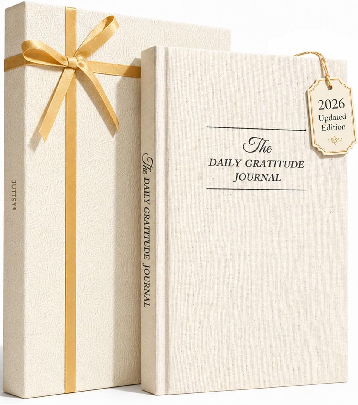 The Daily Gratitude Journal 2026 – Guided Gratitude Practice for Women & Men, 2 Fresh Prompts Every Day, Mindfulness, Happiness & Daily Reflection, Undated Affirmation Journal with Gift Box
