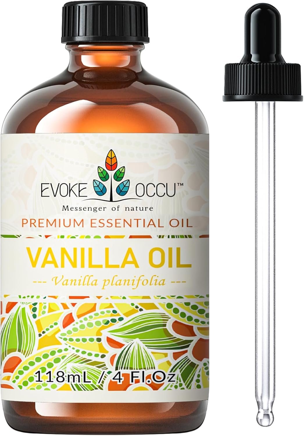 EVOKE OCCU Vanilla Essential Oil for Diffuser, Skin, Aromatherapy | Fragrance for Candle Soap Making Scent, Suitable for Laundry, Home, Room, Office – 4 fl oz / 118 mL