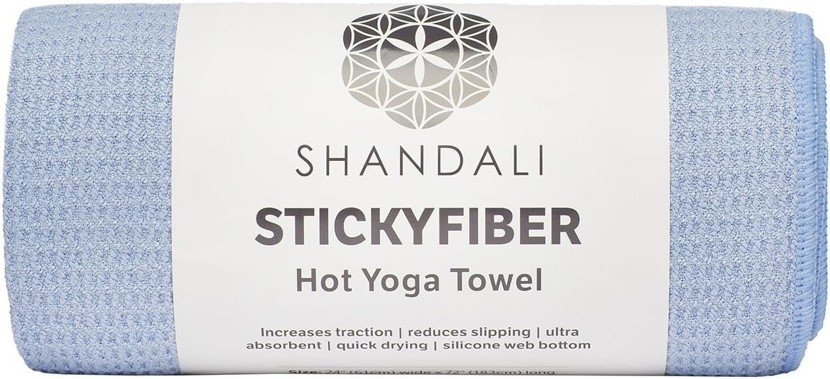 Hot Yoga Towel – Mat-Sized, Microfiber, Super Absorbent, Anti-Slip, Injury Free, 24″ x 72″ – Best Bikram Yoga Towel – Exercise, Fitness, Pilates Gear