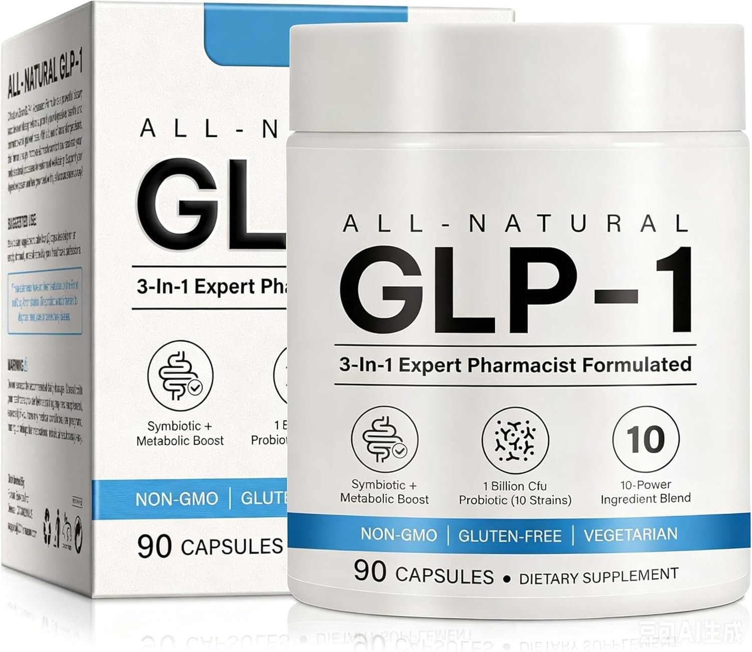 GLP-1 Supplement – Multiple Prebiotic & Probiotic for Appetite & Metabolic Support, GLP1 Activate Natural Formula – 90 Capsules