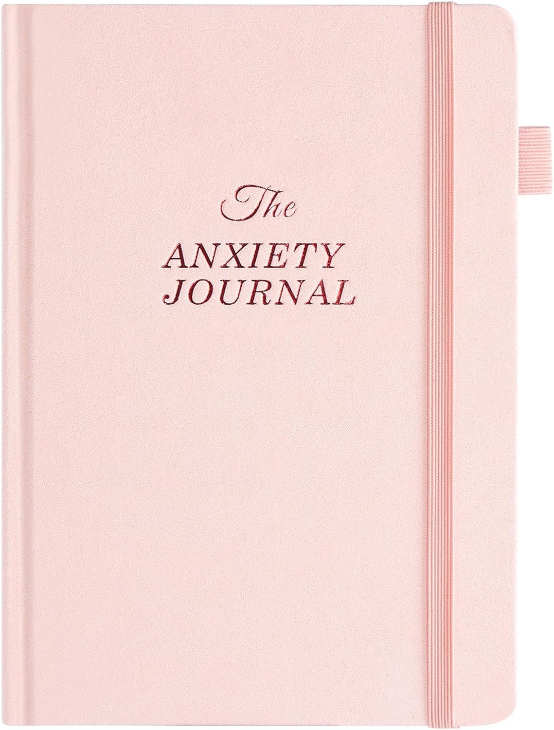 Guided Anxiety Journal – Guided CBT Journal with Prompts for Self Care & Stress Relief, Cognitive Behavioral Therapy Mental Health Journal – Wellness Gifts for Women Men(A5 Pink)