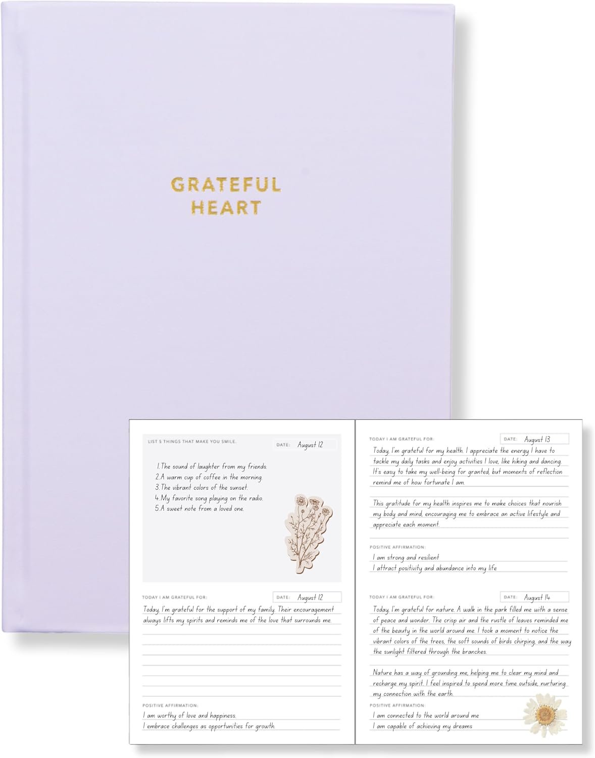 Lamare Daily Gratitude Journal for Women – Self Care Journal with Prompts | Daily Affirmations, Mindfulness Journal, Reflection Planner for Your Growth