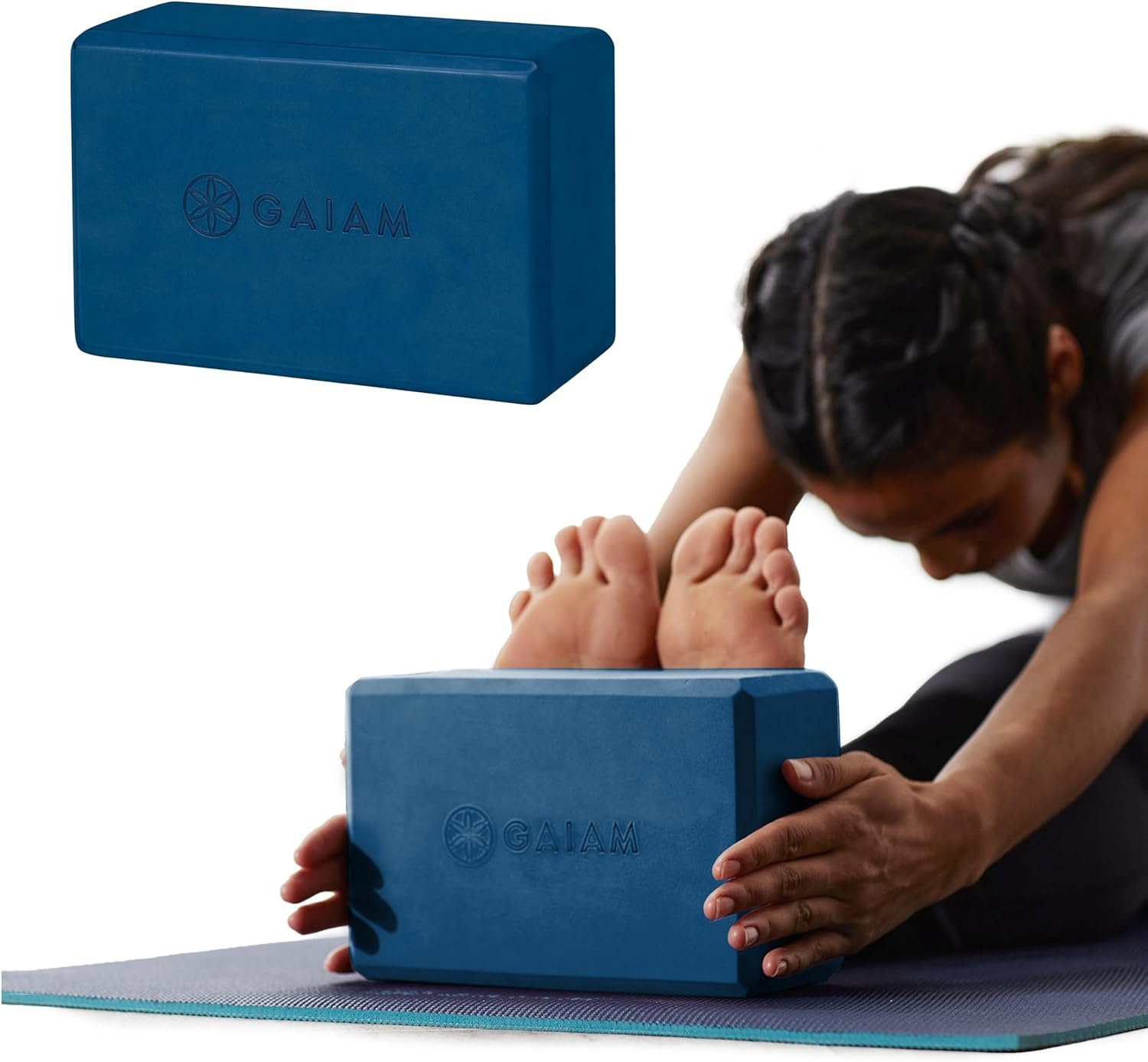 Gaiam Yoga Block – Supportive Latex-Free Eva Foam – Soft Non-Slip Surface with Beveled Edges for Yoga, Pilates, Meditation