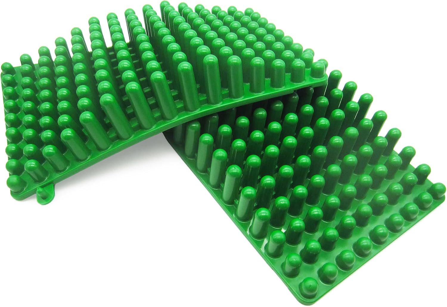 OPTP Franklin Method Posture Mats – Pressure Point Massager, Green, Pair | Foot pressure point massager mats for improved posture & ankle strengthening, stimulates arches, latex free, Made in Italy