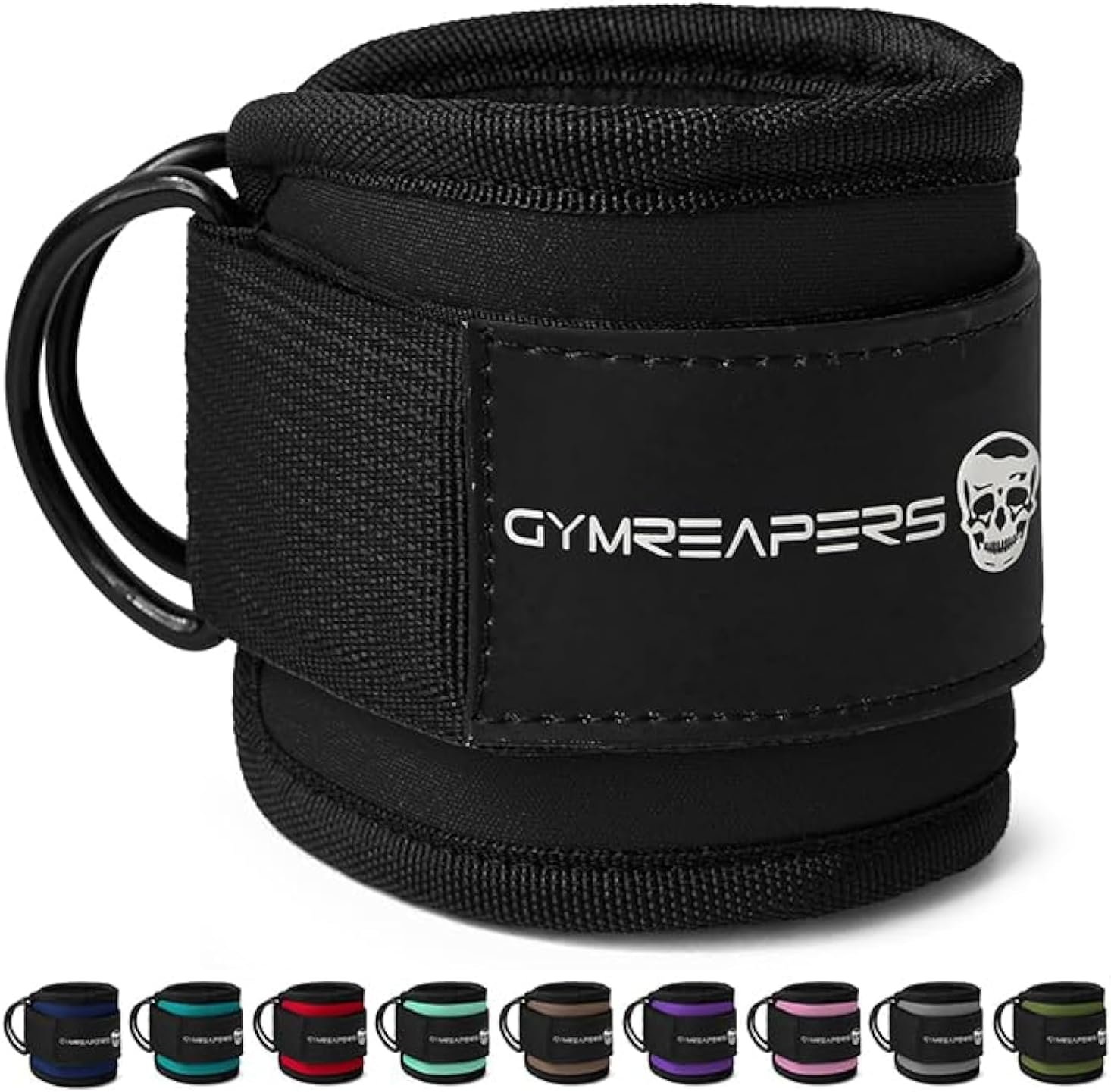 Gymreapers Ankle Straps For Cable Machine Kickbacks, Glute Workouts, Lower Body Exercises – Adjustable Leg Straps with Neoprene Padding