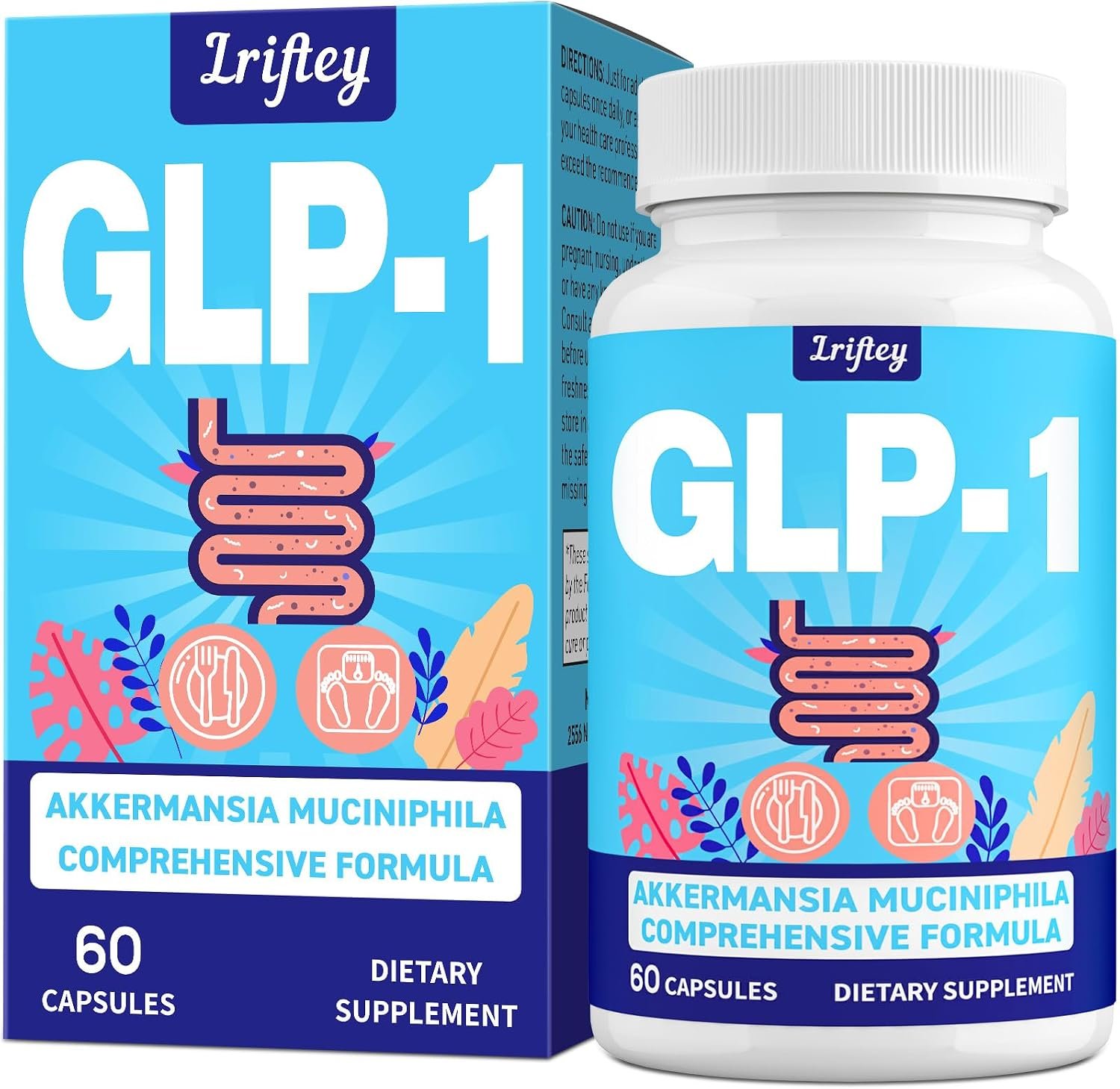 GLP-1, GLP-1 Supplement for Women & Men | 14-IN-1 GLP1 Supplements with Akkermansia & Berberine & Cinnamon | Natural GLP 1 Probiotic for Digestion, Gut Health,Metabolism* & Immune | Vegan 60 Counts | Akkermansia, Cinnamon & Natural GLP 1 Probiotic for Digestion, Gut Health,Metabolism* & Immune | Vegan 60 Counts