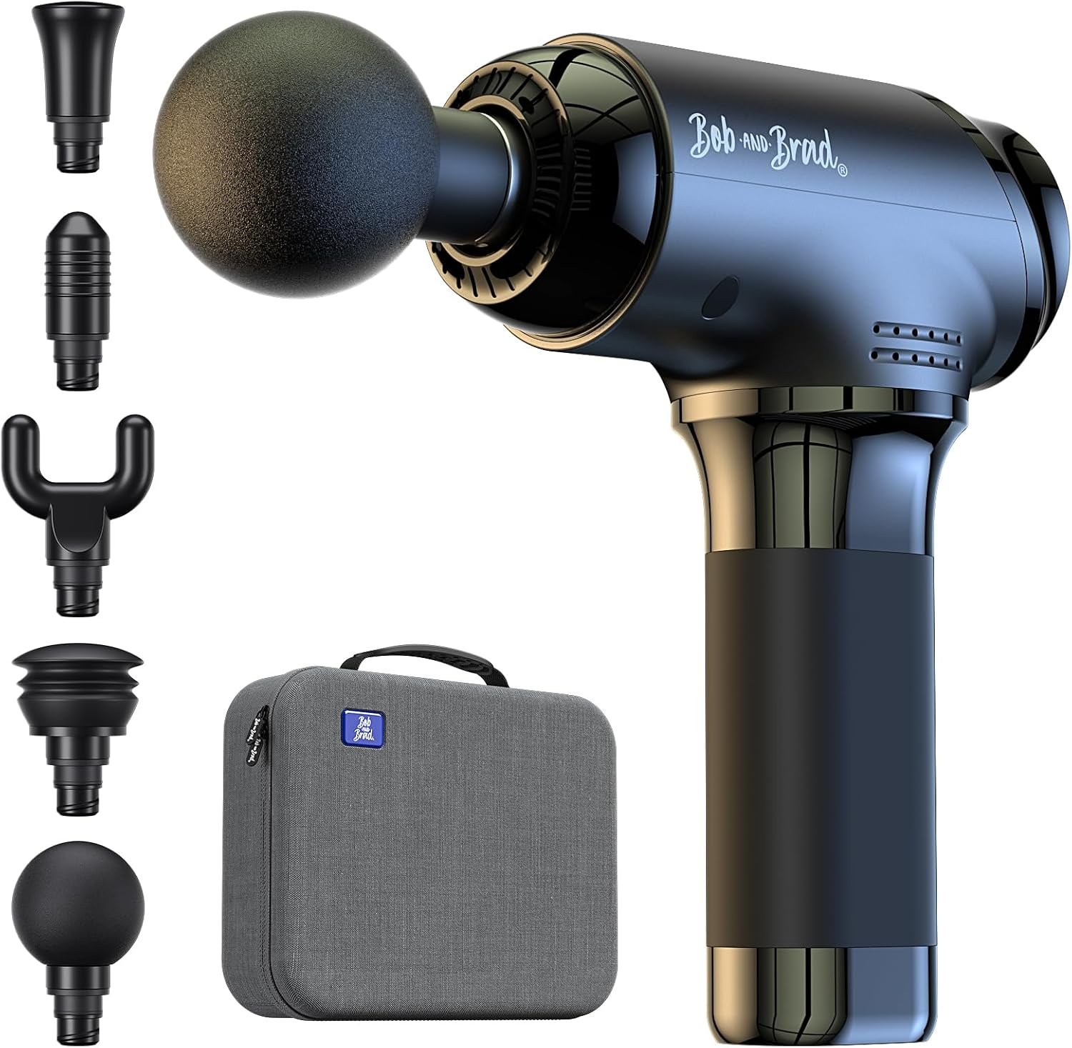BOB AND BRAD T2 Massage Gun, Deep Tissue Percussion Muscle Massage Gun for Back and Neck, Upgraded 4000 mah Battery, HSA Handheld Electric Back Massager for Athletes Pain Relief FSA Eligible | Handheld electric muscle massager for athletes, back and leg recovery, quiet portable design, FSA-HSA eligible