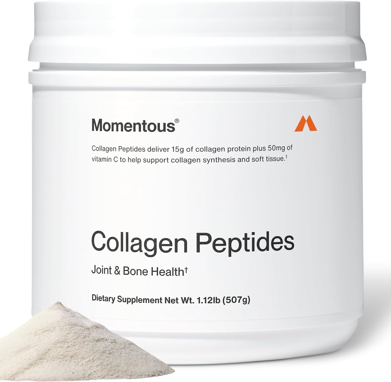 Momentous Grass-Fed Collagen Peptides Powder, Fortigel & Vitamin C | Supports Hair, Skin, Nail, & Joint Health, Grass-Fed Formula, NSF Certified for Sport, Non-GMO & Gluten-Free (30 Servings)