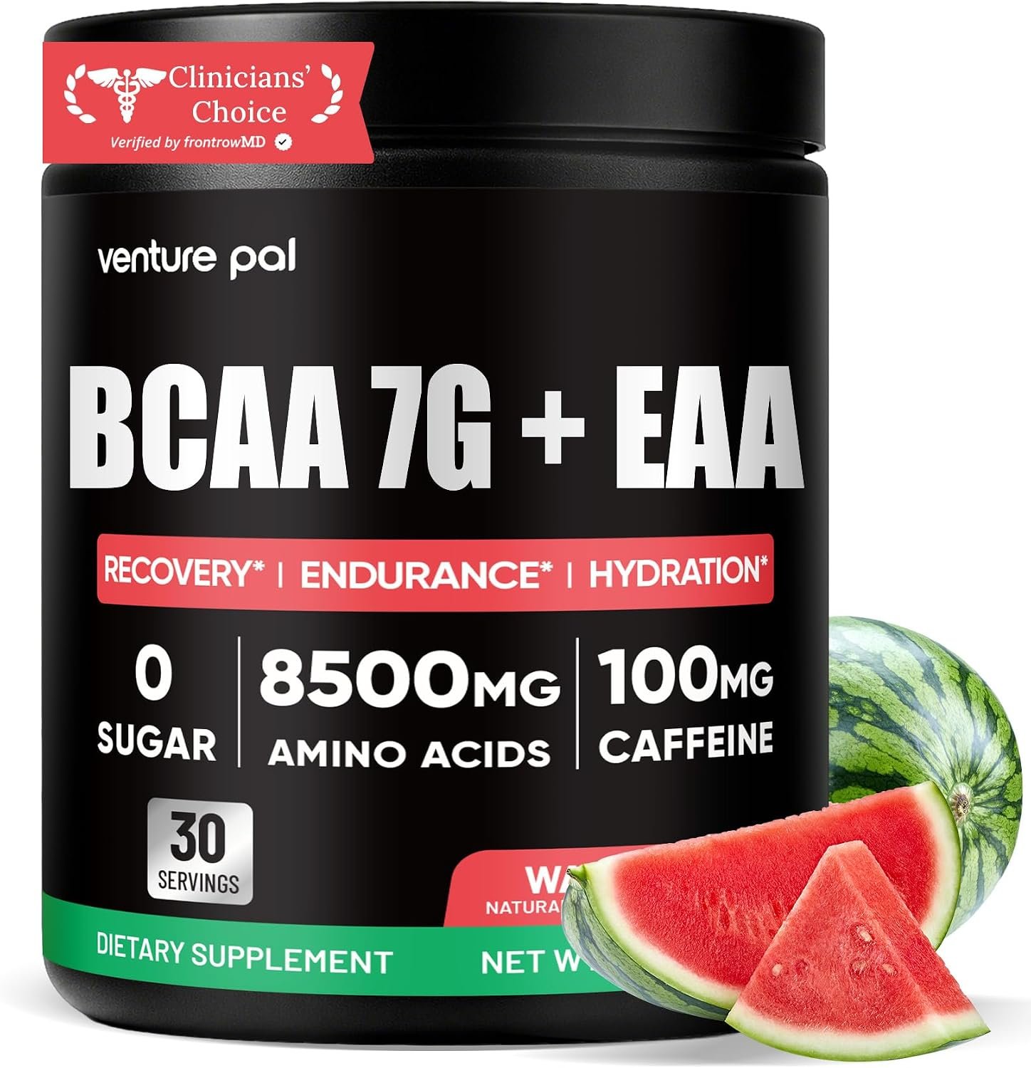 Venture Pal Sugar Free 7g BCAA + EAA Powder | Supports Muscle Recovery, Growth, Strength & Endurance – 9 Essential Amino Acids with L-Glutamine, Caffeine, Vitamin & Electrolyte for Energy & Hydration | Venture Pal 7g BCAAs, 9 Essential Amino Acids, Electrolytes, Vitamins and Caffeine for Training, Recovery and Hydration.