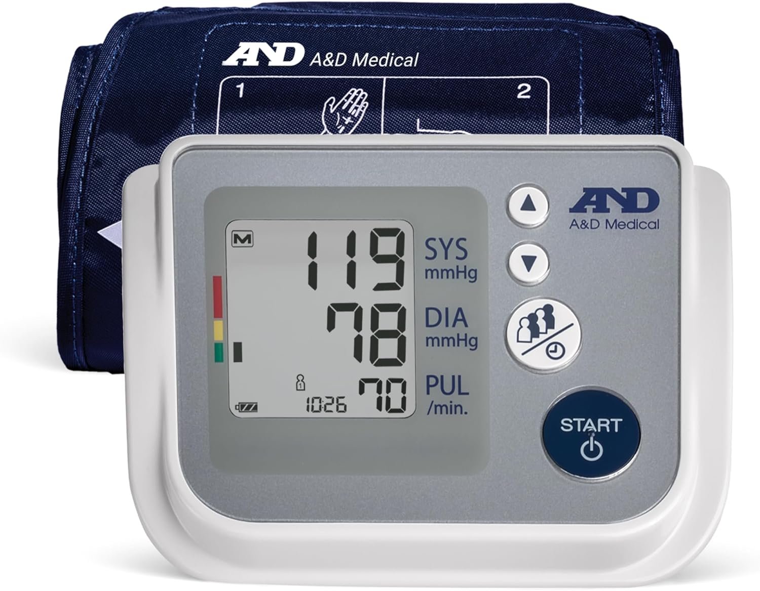 A&D Medical UA-767F Blood Pressure Monitor, 4 Users, Wide Cuff 8.6-16.5″ | Wide-Range Cuff (8.6-16.5″), One Button Operation, 60 Readings Per User (4), Cuff Fit Detection Error, Includes 4 Batteries