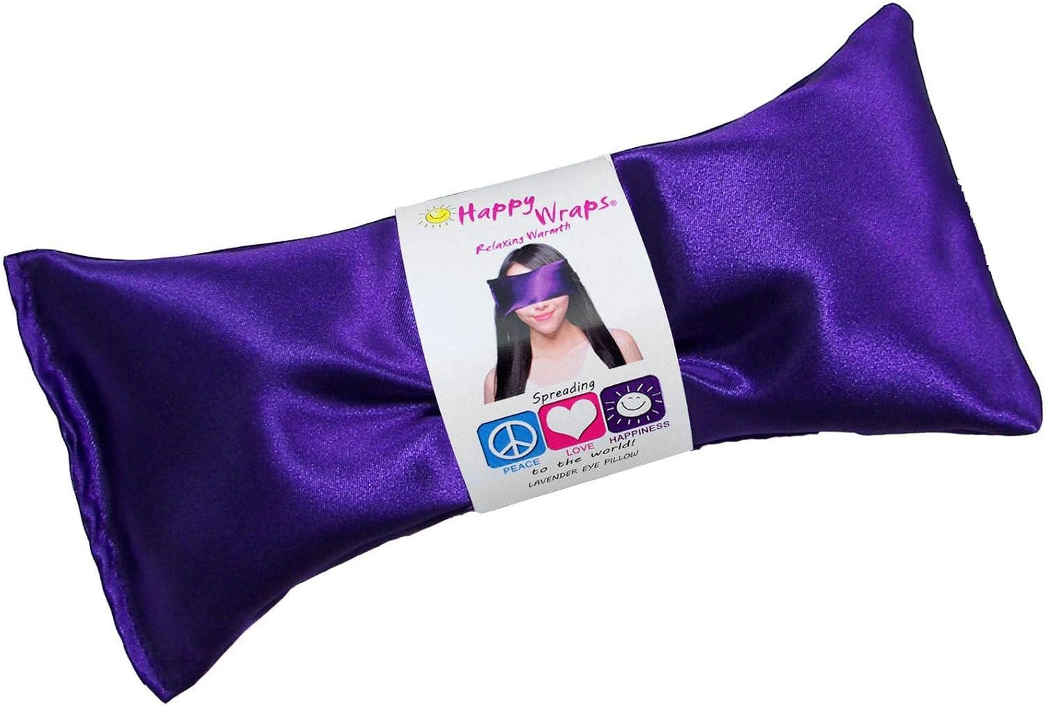 Lavender Eye Pillow – Hot Cold Weighted Eye Pillows for Relaxation, Sleep, Stress, Migraine Relief, Yoga – Aromatherapy Gifts for Women, Birthday, Teachers, Made in USA by Happy Wraps – Amethyst