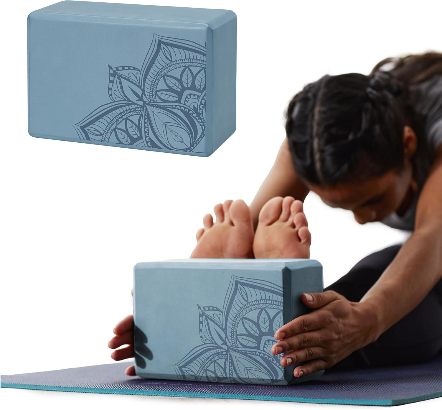 Gaiam Yoga Block – Supportive Latex-Free Eva Foam – Soft Non-Slip Surface with Beveled Edges for Yoga, Pilates, Meditation