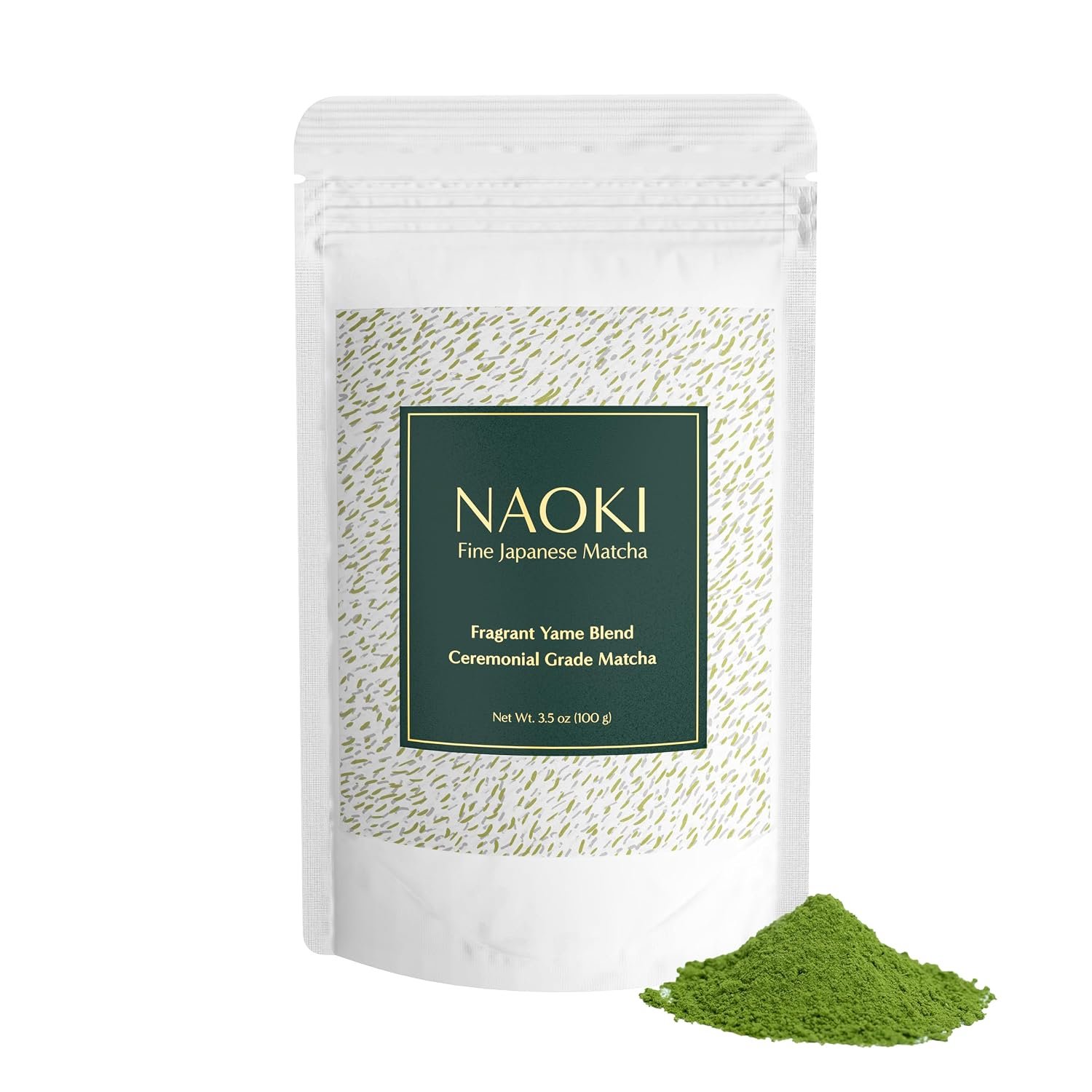 Naoki Matcha Fragrant Yame Blend Matcha, 100g/3.5oz | Authentic Japanese Ceremonial Grade First Harvest Matcha Green Tea Powder from Yame, Fukuoka, Japan