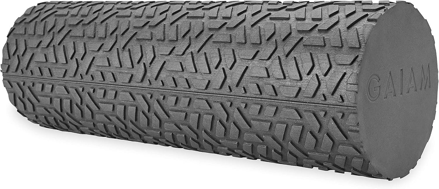 Gaiam Restore Compact Textured Foam Roller, 12″, Muscle Recovery | 12″L x 4″ Diameter | Textured Surface | Deep Tissue Massage