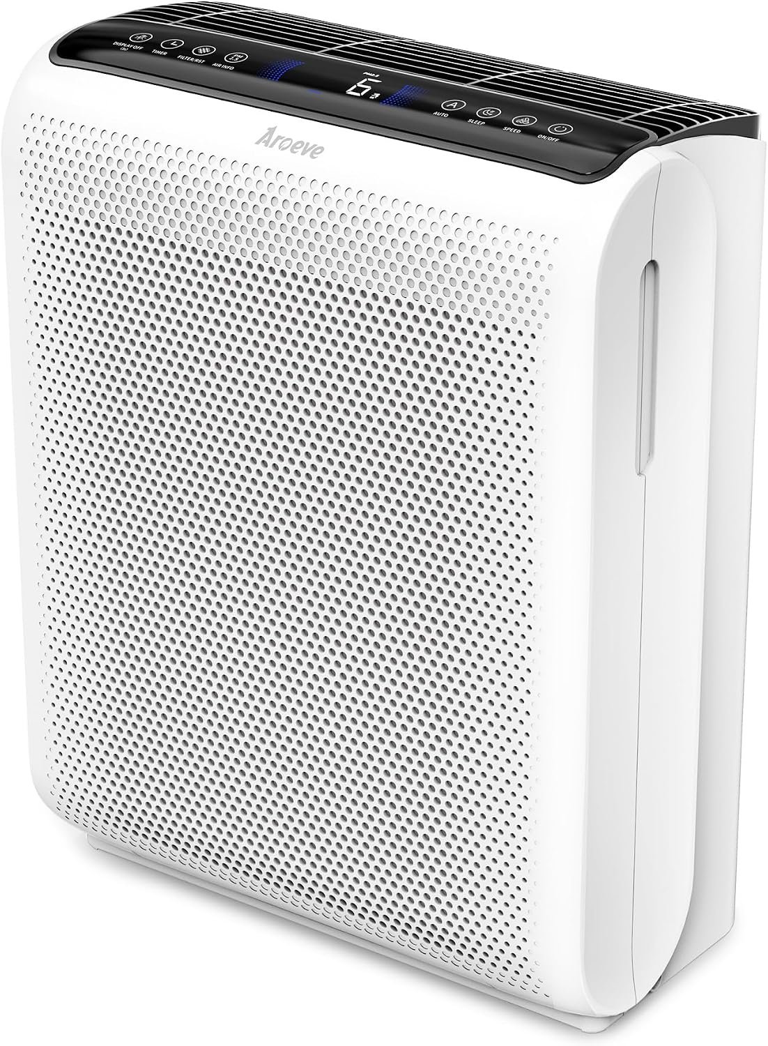 AROEVE Air Purifiers for Home with Air Quality Indication and Auto-MK07 | UV Secondary Purification, Air Quality Indication, Auto Mode, 0.3 Microns Filtration Efficiency, 1504 ft² Coverage Area