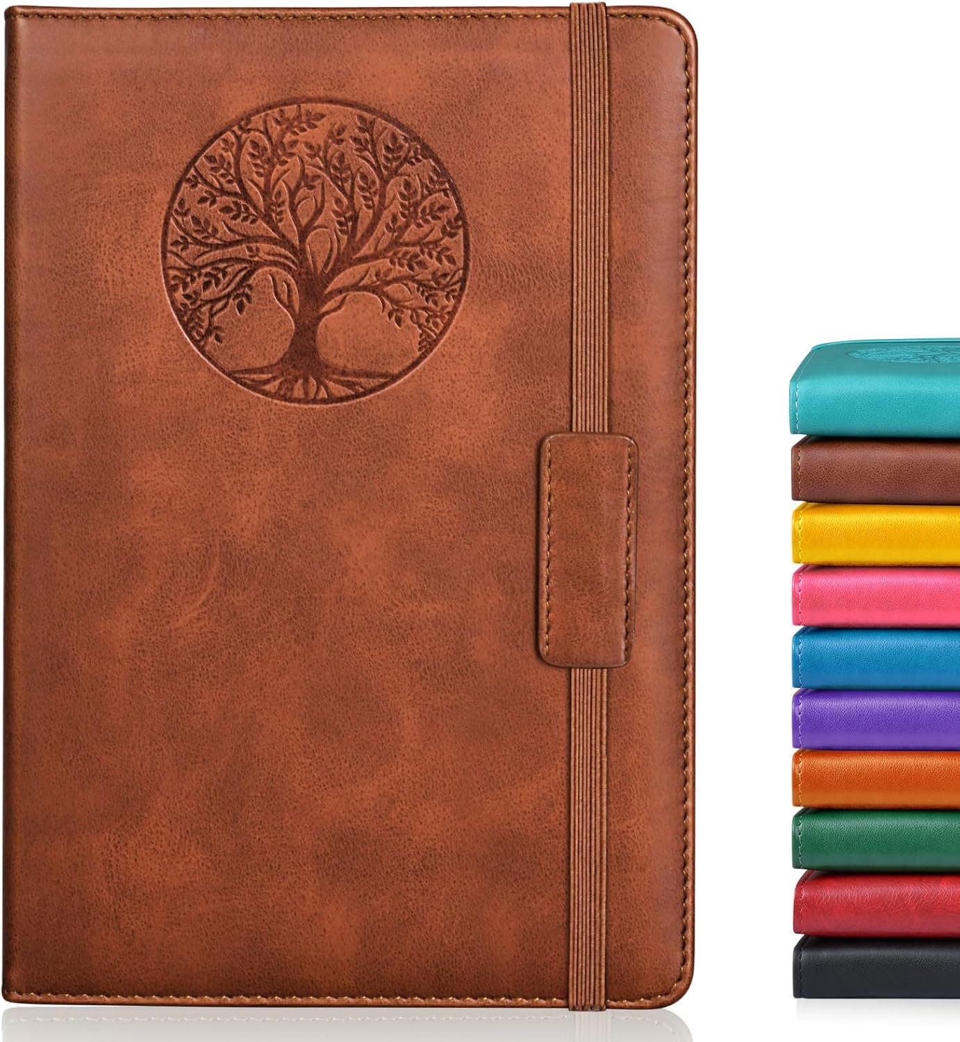 Biuwory Leather Journal Notebook,256 Thick Lined Pages,Hardcover 5.7″×8.3″ | Vintage Journal for Women Men,Work,School,Business,Travel Diary,Note taking,College Ruled Writing,Daily Journaling Notebook