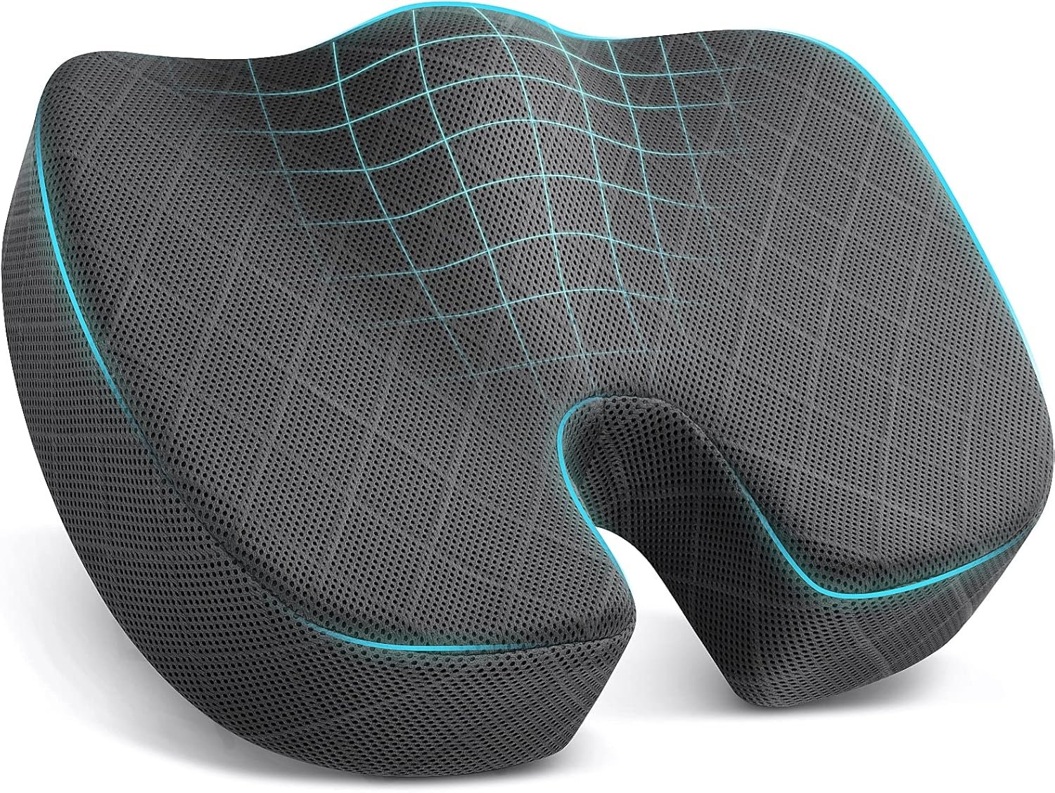 Seat Cushion – Memory Foam Sitting Pillow for Office Chair, Car Seat, Airplane, Bleacher – Sciatica & Hip & Coccyx Pain Relief Desk Chair Cushion for Long Sitting Office Workers, Car Drivers | for Car Seat, Airplane, Desk Chair – Sciatica & Hip & Coccyx Pain Relief Cushion for Long Sitting Office Workers, Car Drivers