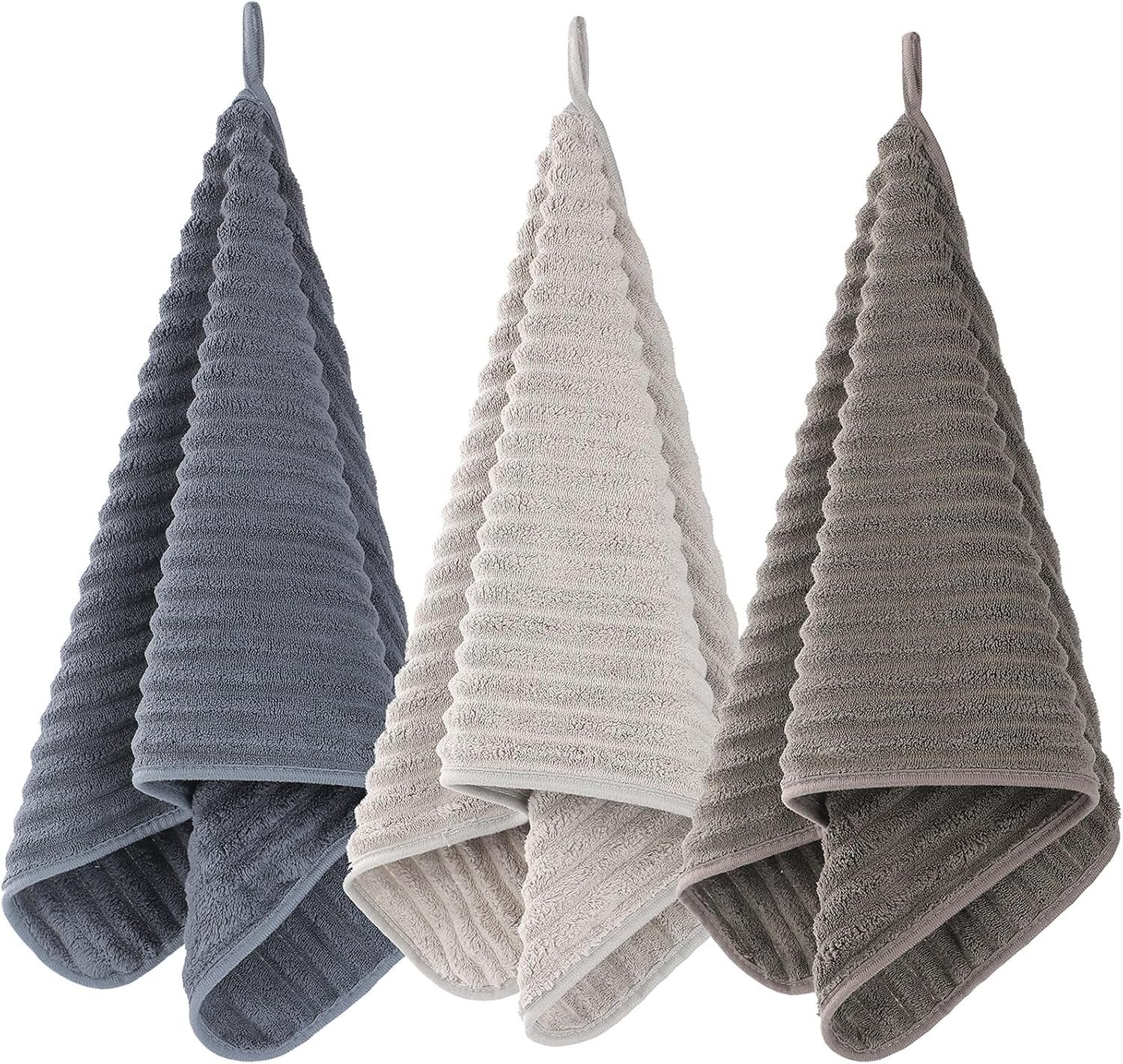 Luxury 3-Piece Quick-Dry Bath Towel Set – Ultra Soft Microfiber Towels for Bathroom, Pool, Gym & Travel – Elegant Twill Design(14”x 29.6”)