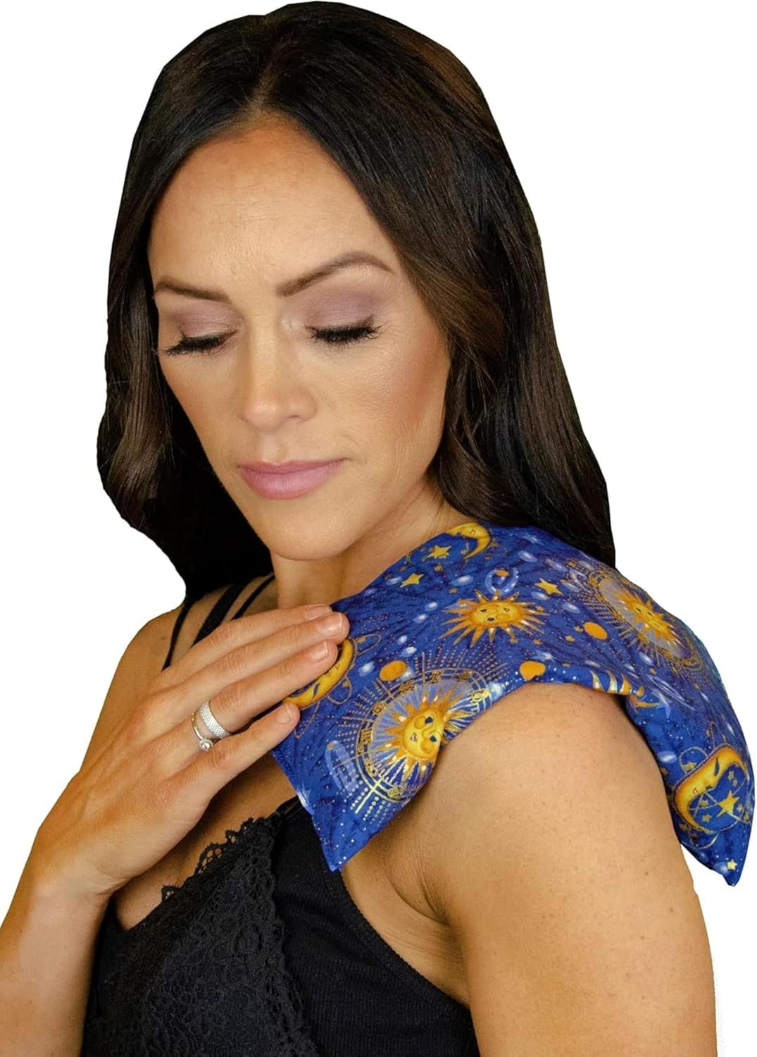 Nature’s Approach Basic Herb Pack Heating Pad, Indigo | 12-herb aromatherapy rice & flaxseed fill for hot or cold therapy on neck, back, shoulders & more