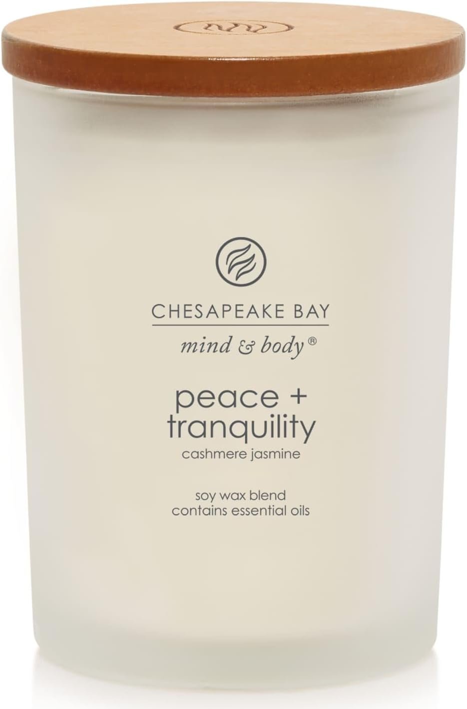 Chesapeake Bay Candle Scented Candle Peace + Tranquility (Cashmere Jasmine) Medium Jar Home Décor