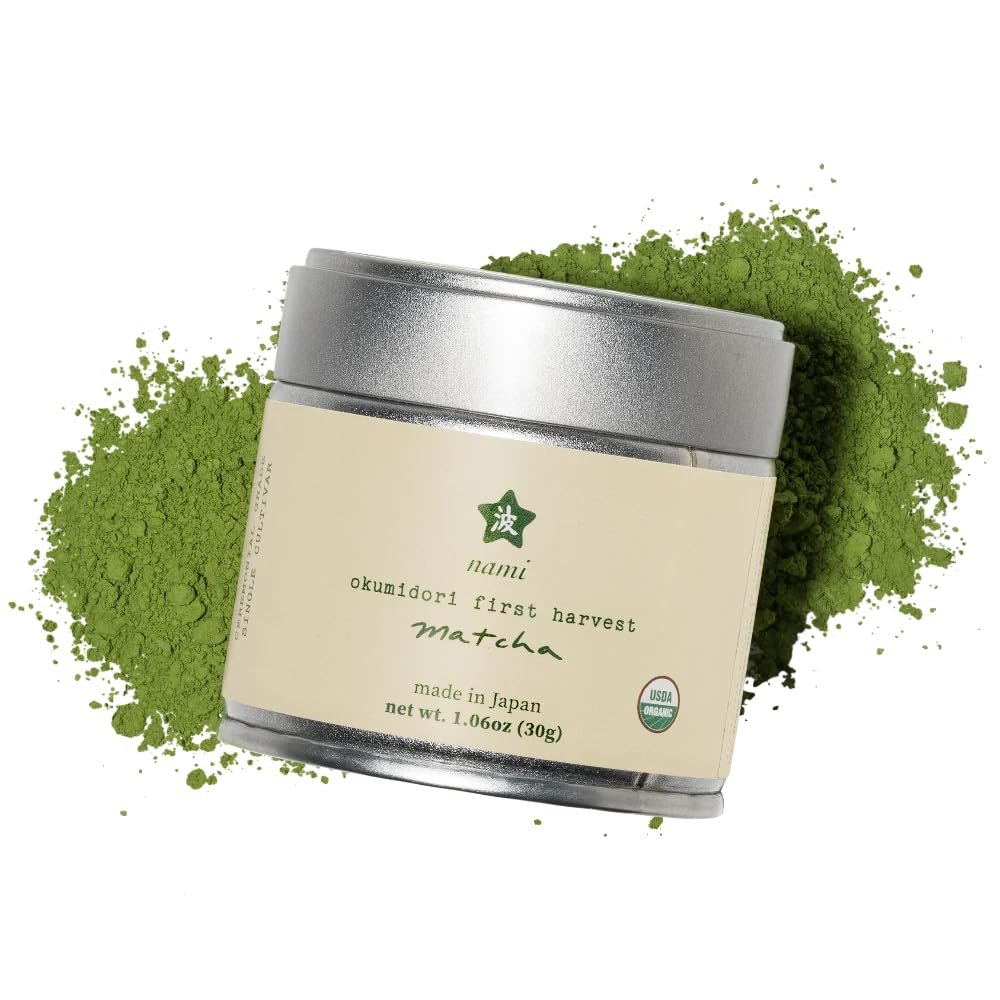 Nami Matcha | Okumidori First Harvest – 30g | USDA Organic, Smooth & Vibrant Green Tea Powder | Antioxidant-Rich, L-Theanine for Calm Energy