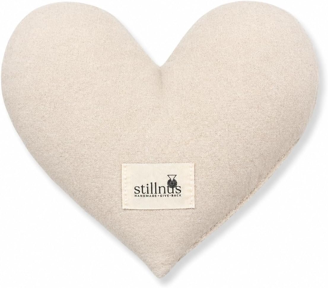 Stillnus First Light Weighted Eye Pillow – Organic Flaxseed & Lavender, Heart Shaped, Relaxation & Feel Better Gift for Women