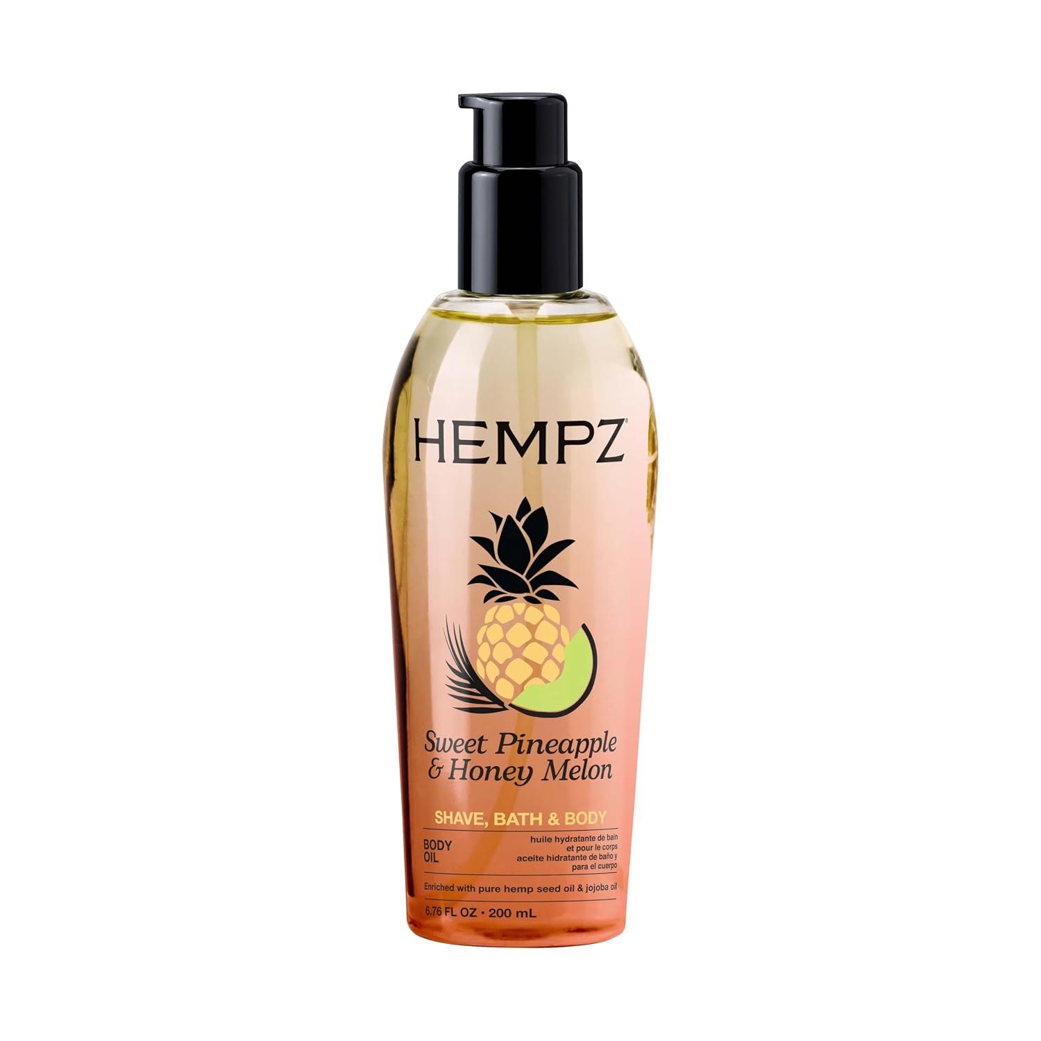 Hempz Sweet Pineapple & Honey Melon Multi-Purpose Body Oil – 6.76 Fl Oz