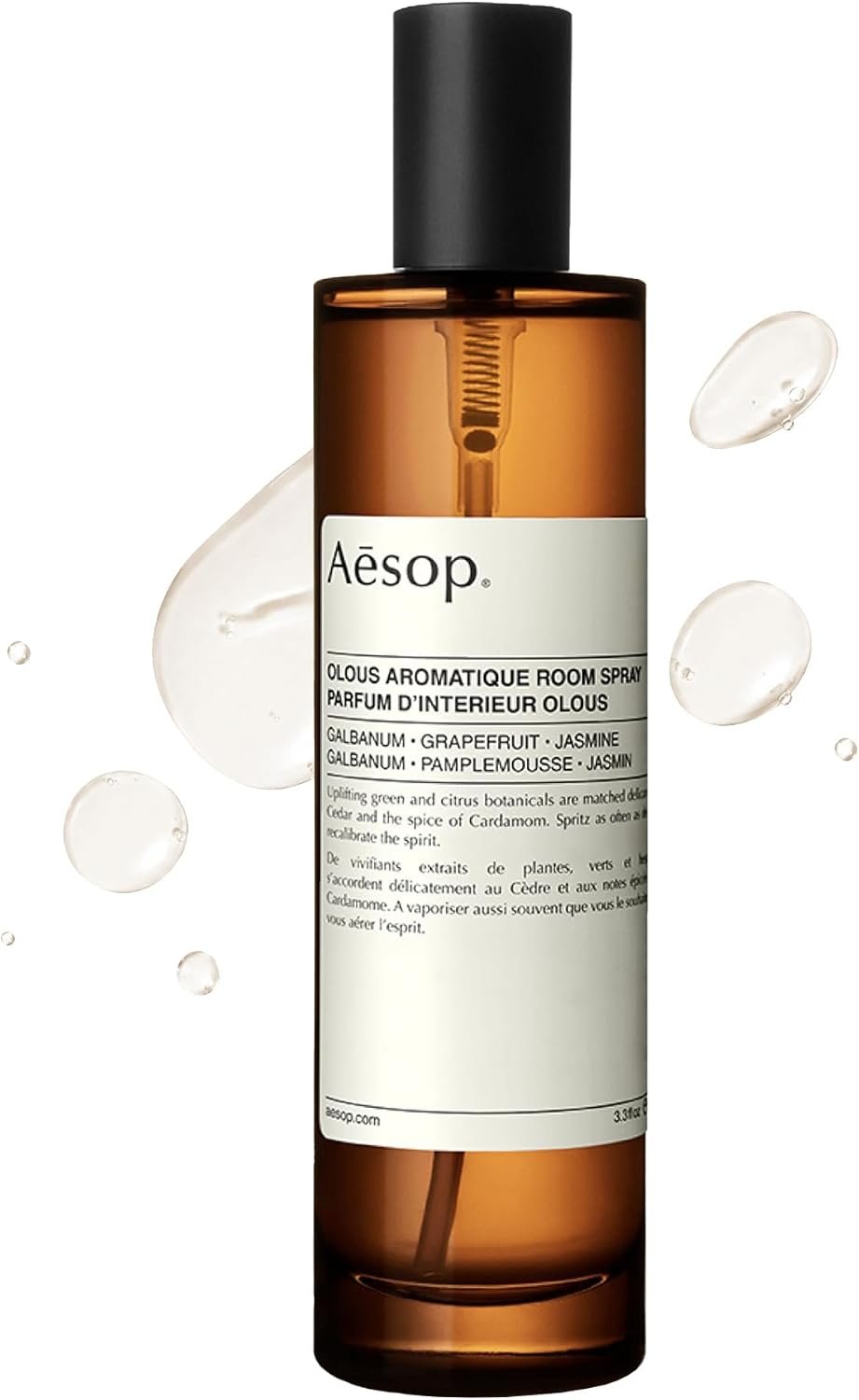Aesop Olous Aromatique Luxury Room Spray | Fresh, Woody, Citrus Aroma lasts for Several Hours | 3.4 oz / 100mL
