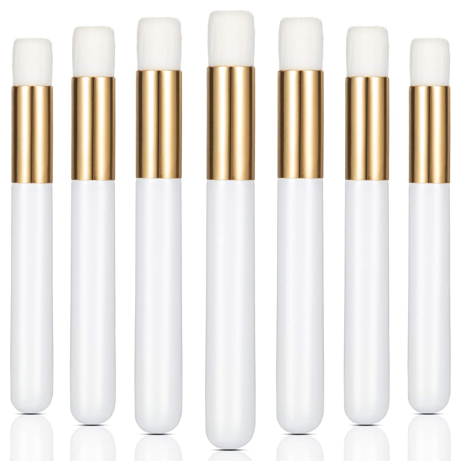 20 Pieces Lash Shampoo Brushes, Peel Off Blackhead Remover Tool, Nose Pore Deep Cleaning Brush, Facial Cleansing, Eyelash Extensions Washing (White)