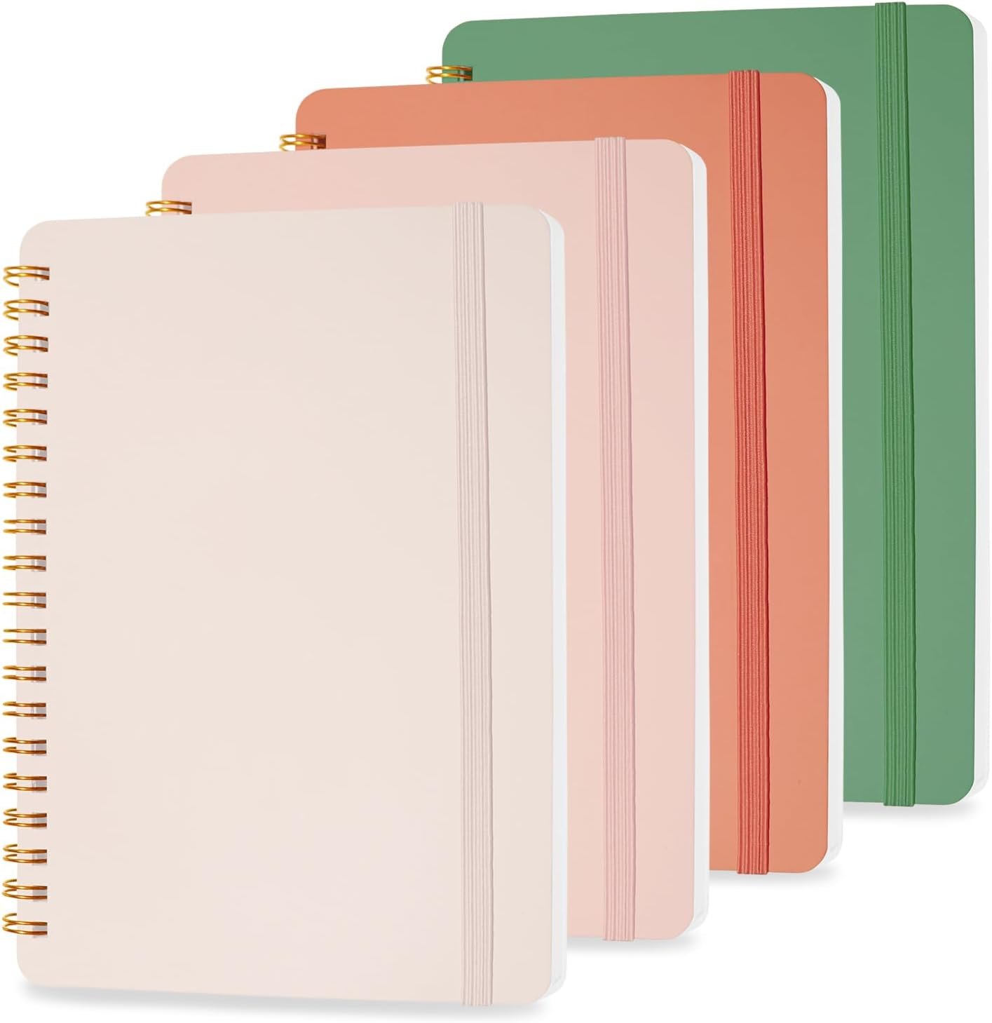 4 PCS Small Spiral Notebook 5×7, Spiral Journal Notebook, Notebooks for Work, Note Taking, School, Small Notebooks 5×7 with Strap, Cute Notebooks for Women 50 Sheets