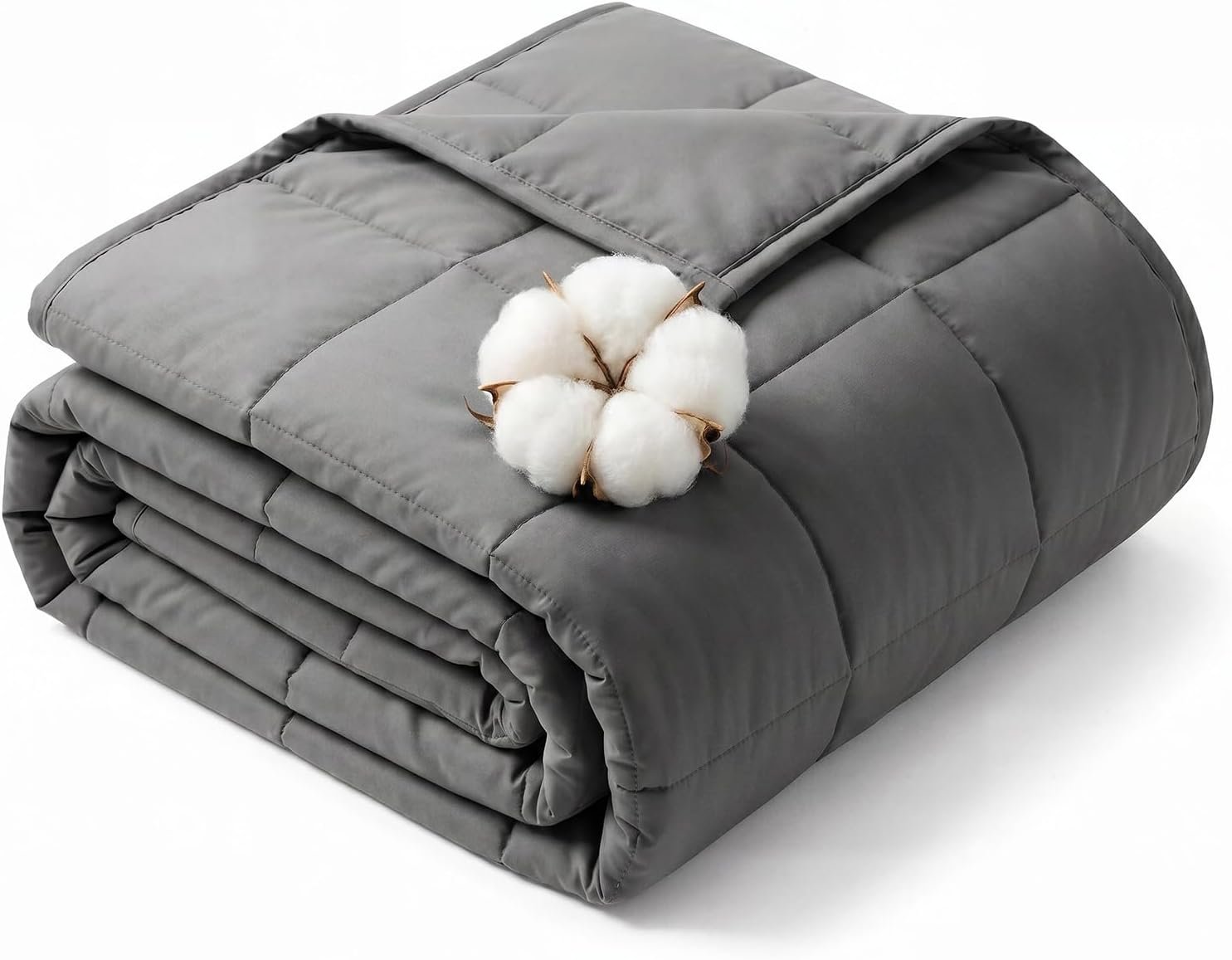 Machine Washable Weighted Blanket for Adults – Heavy Blankets for All-Season Sleeping, Cooling Soft & Breathable with Premium Glass Beads (48” x 72”｜15lbs)