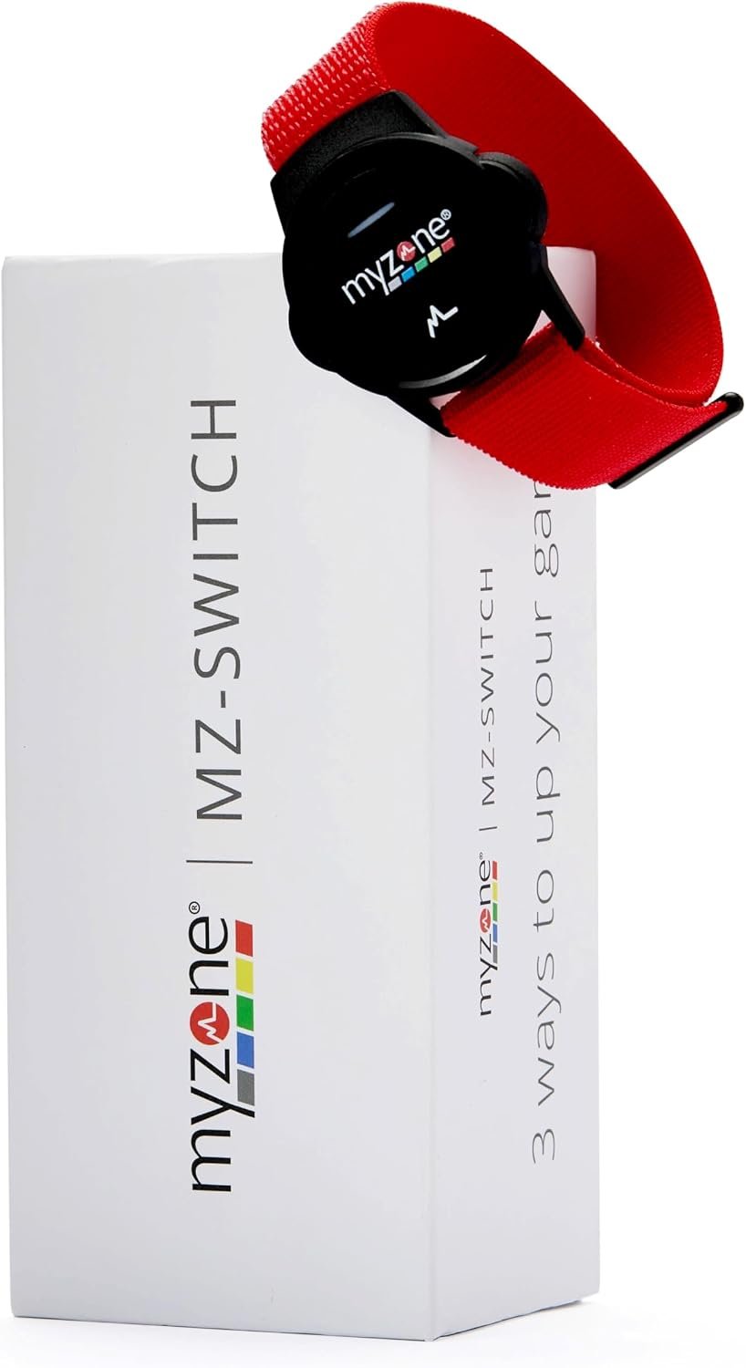 Myzone Switch Heart Rate Monitors – Physical Activity Fitness Tracker for Your Chest – Bluetooth Connectivity and Waterproof Device for Sport and Fitness Activities