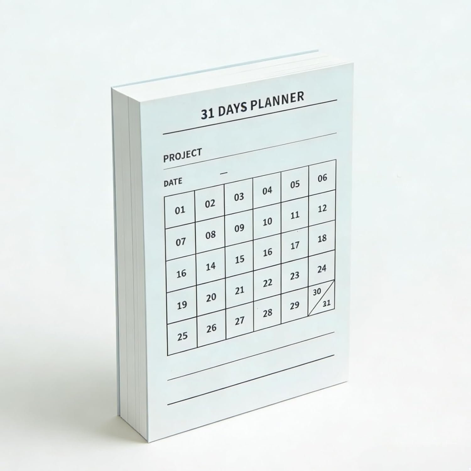 31 Days Planner, 150 Pages Habit Tracker Note, Minimalist 30 Days Challenge Journal for Goal Setting, Productivity, Fitness, Study, and Self Discipline