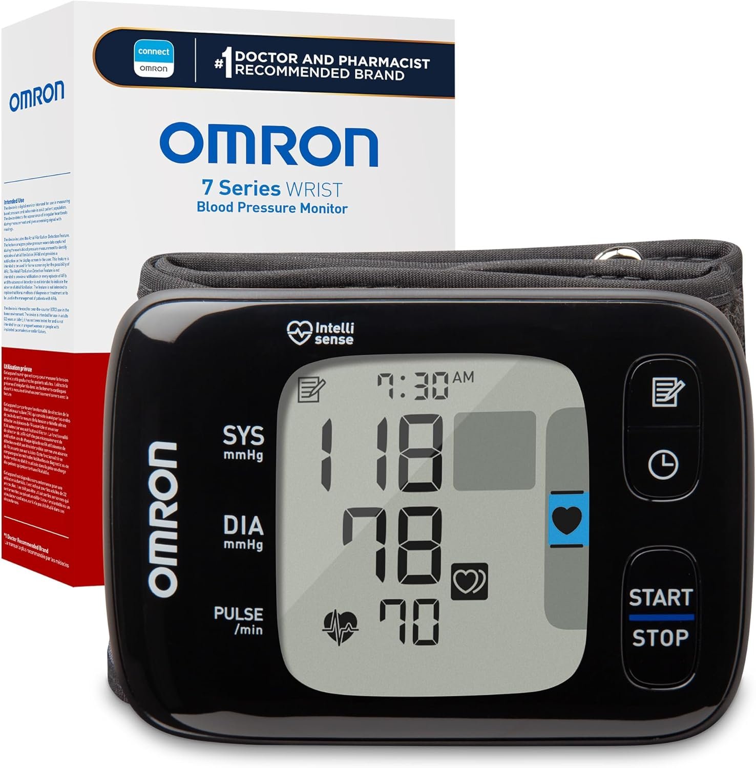 OMRON 7 Series Wireless Wrist Blood Pressure Monitor for Home Use – #1 Doctor & Pharmacist Recommended Brand – Clinically Validated – Connect App