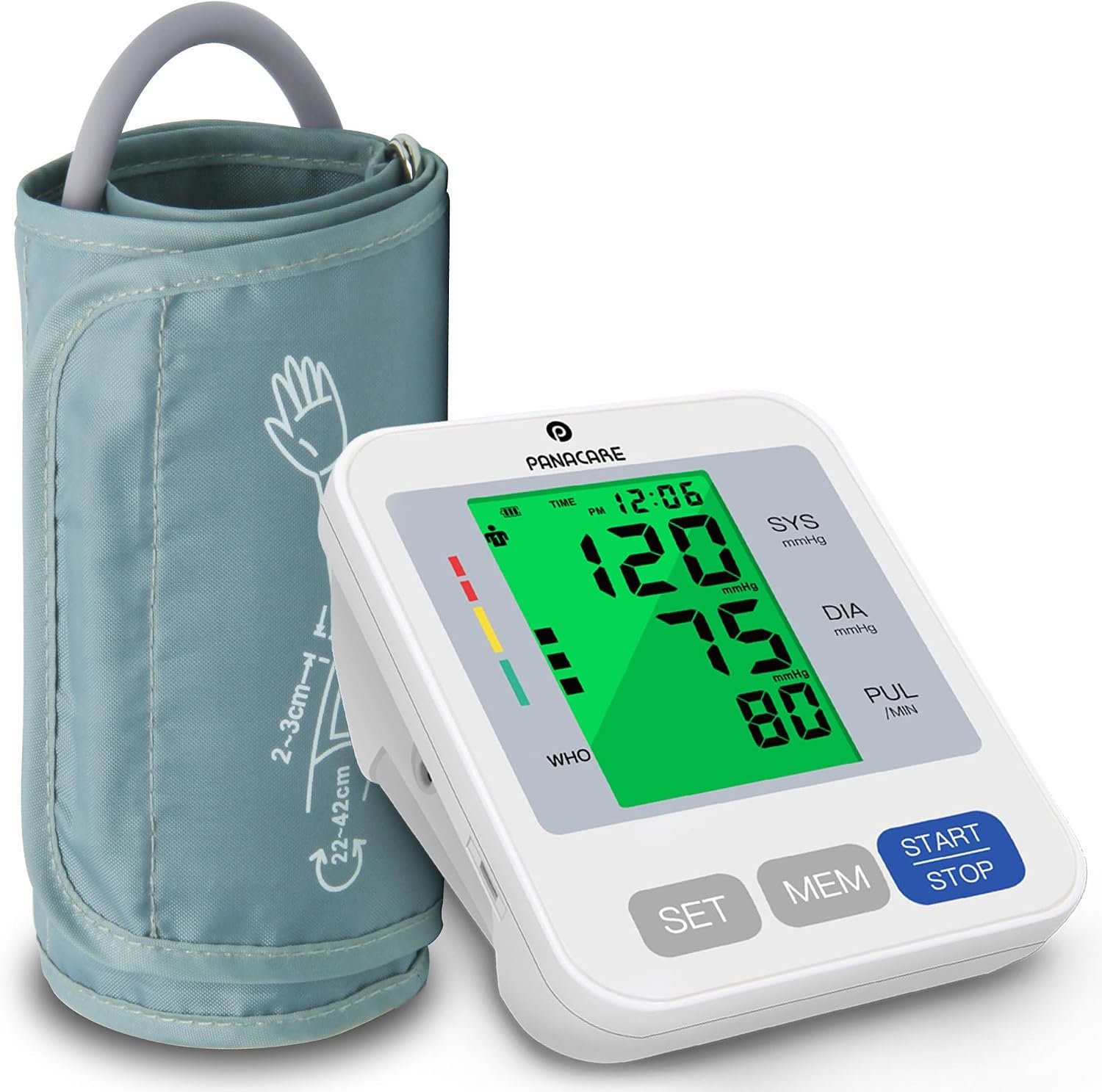 FDA-Cleared Blood Pressure Monitor, Upper Arm, Wide Cuff, Large Display | One-touch, Fits 8.7 to 16.5 in arms, 3.4″ Backlit Display, 2 user x 99 memory, USB C or 4 AAA power, daily home BP tracking