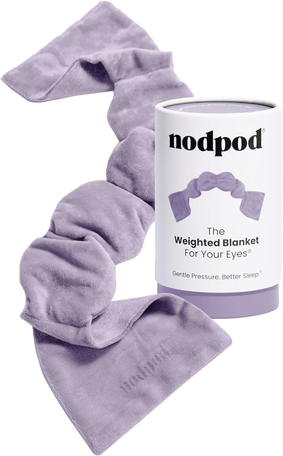 nodpod Patented Gentle Pressure Sleep Mask, Weighted Eye Mask | Patented Light Blocking Design for Sleeping, Travel & Relaxation, Bead Filled, Machine Washable, BPA-Free, Wisteria