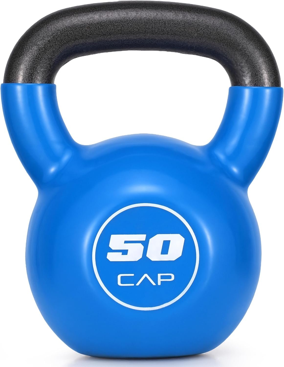 CAP Vinyl Coated Cast Iron Kettlebell, 10-50 LB Home Gym Weight